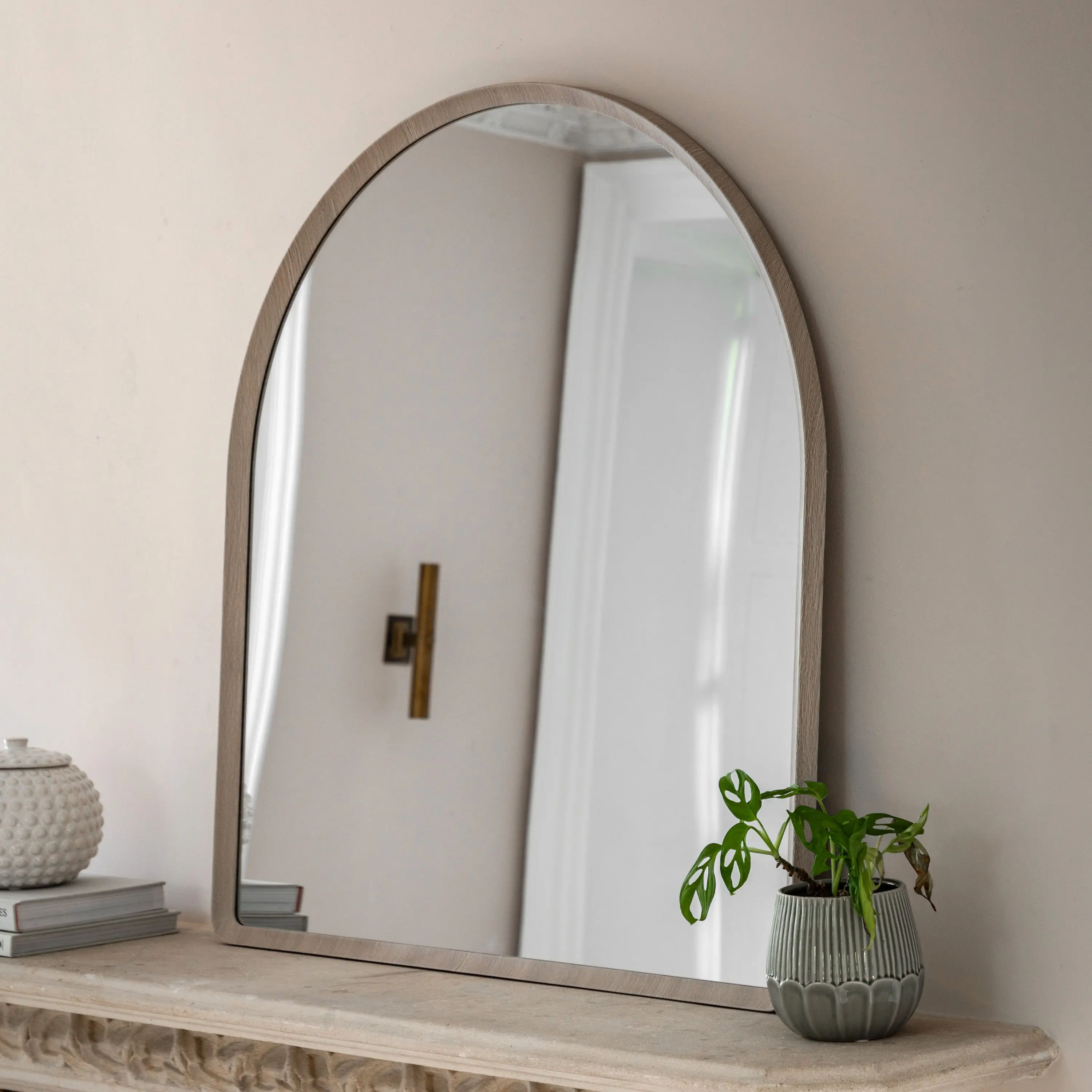 Sedona Overmantle Mirror Grey - Image 2