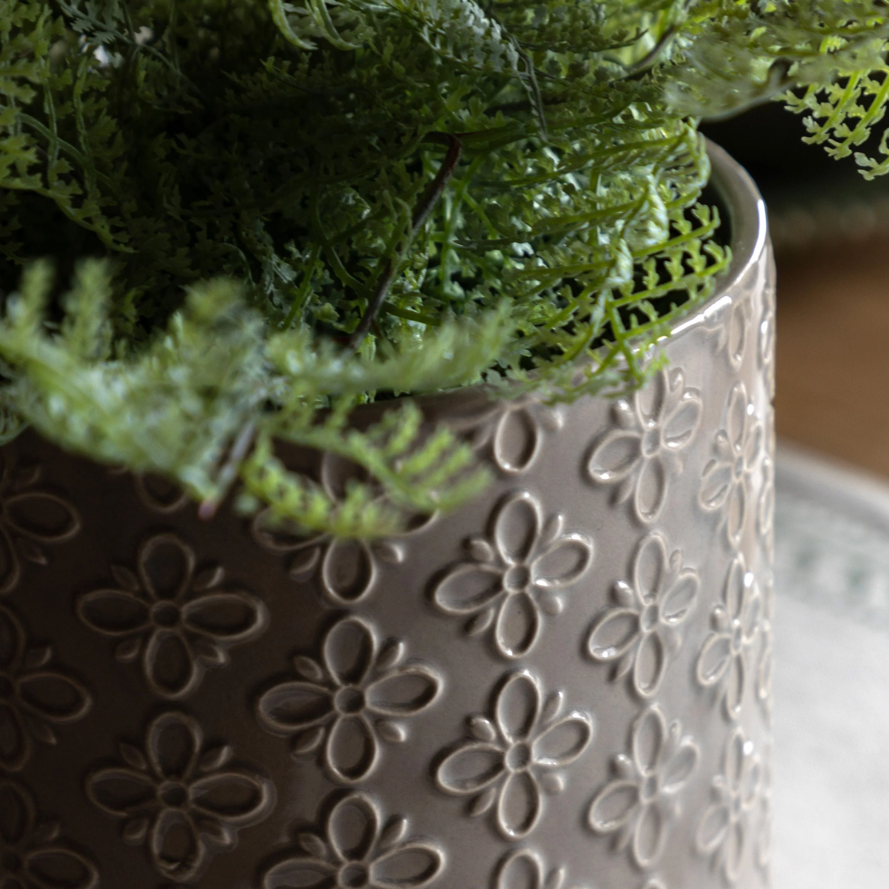 Selva Embossed Planter Grey - Image 3