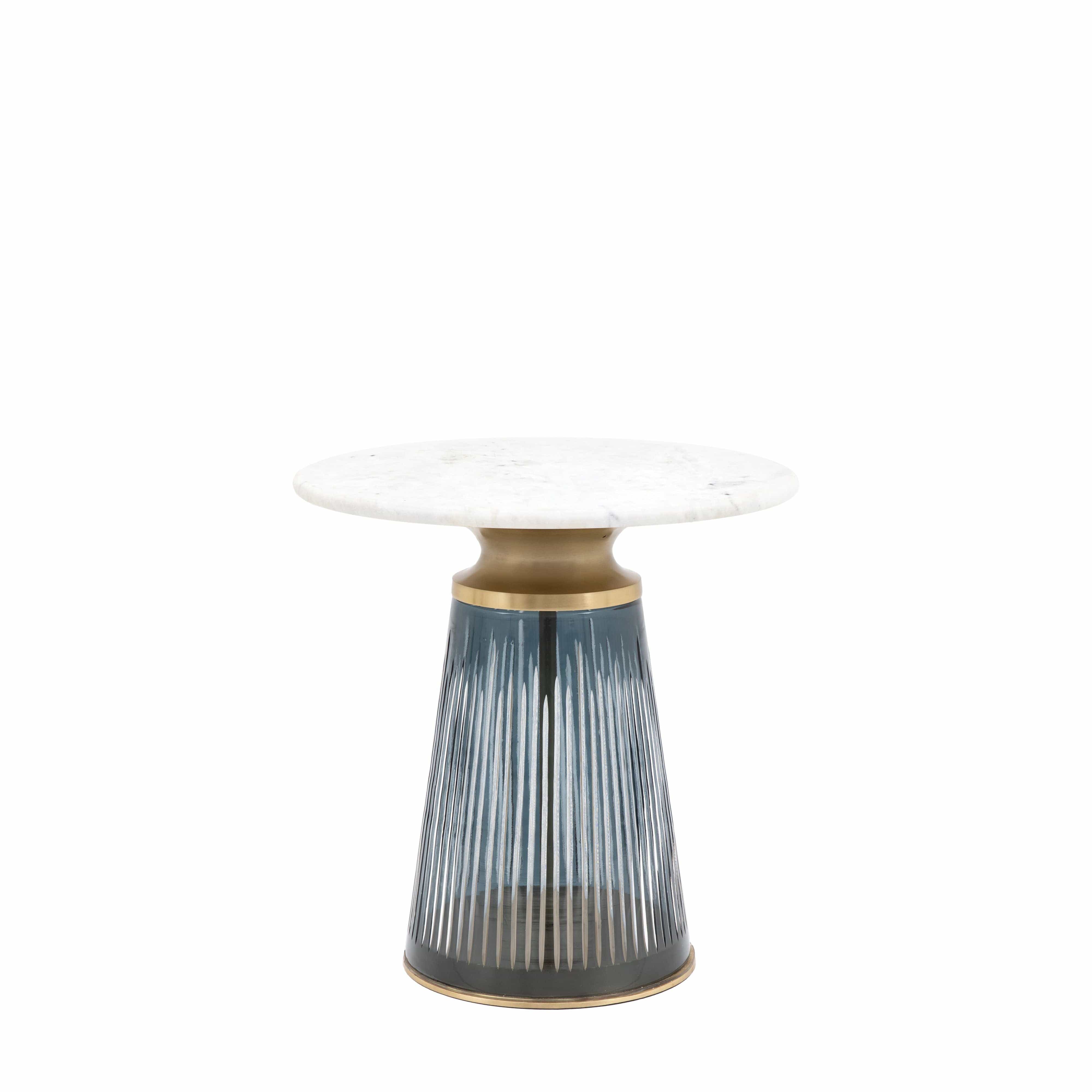 Yeovil Side Table Blue 460x460x460mm - Image 4