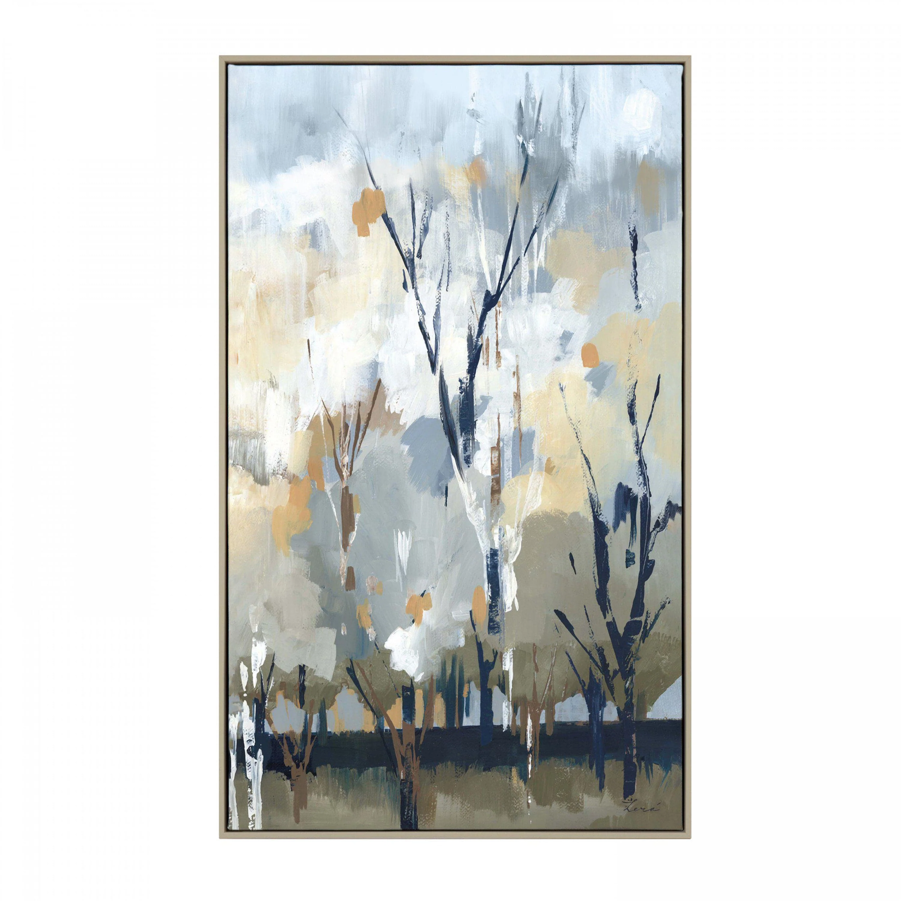 Silver Birch Blues Framed Canvas - Image 2