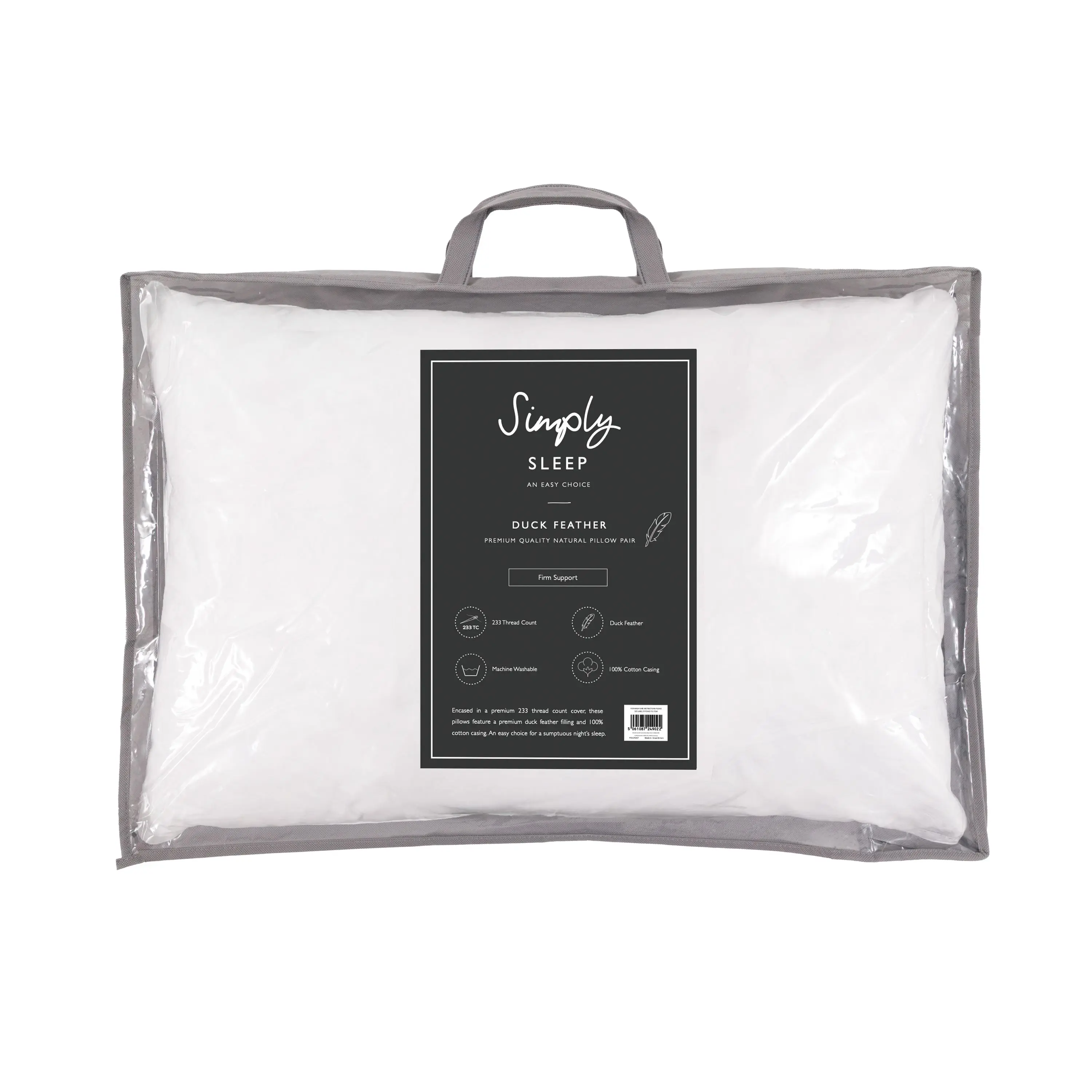 Simply Sleep Duck Feather Pillow Pair - Image 5