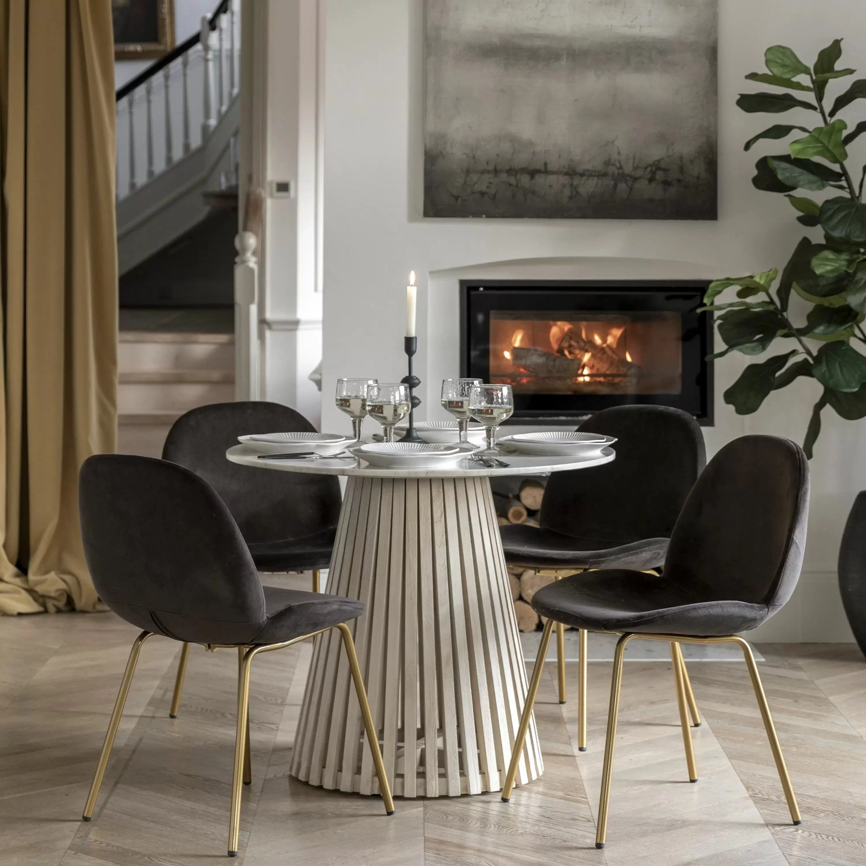 Woodrow Round Dining Table 900x900x760mm - Image 4