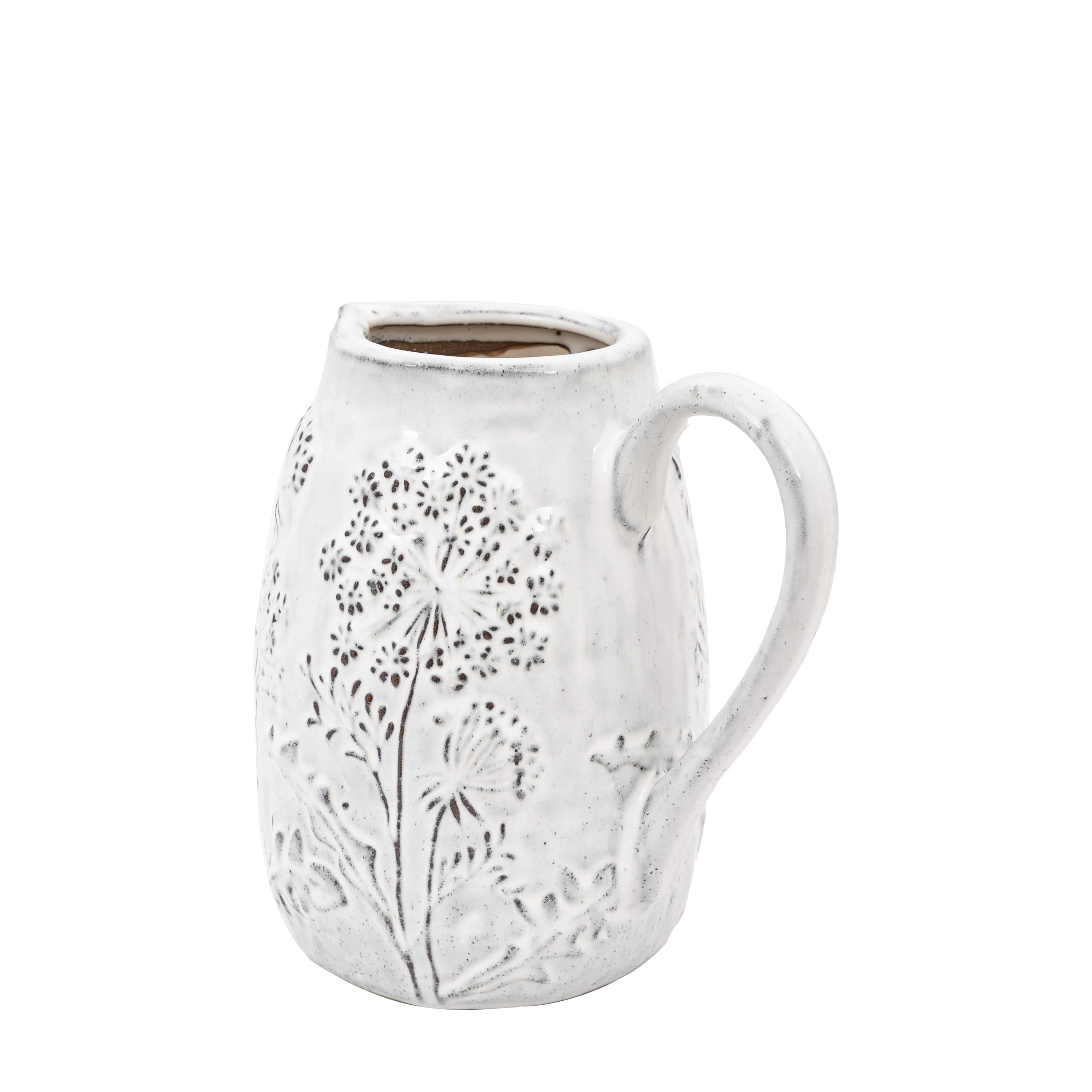Springs Embossed Ceramic Jug Stone - Image 5
