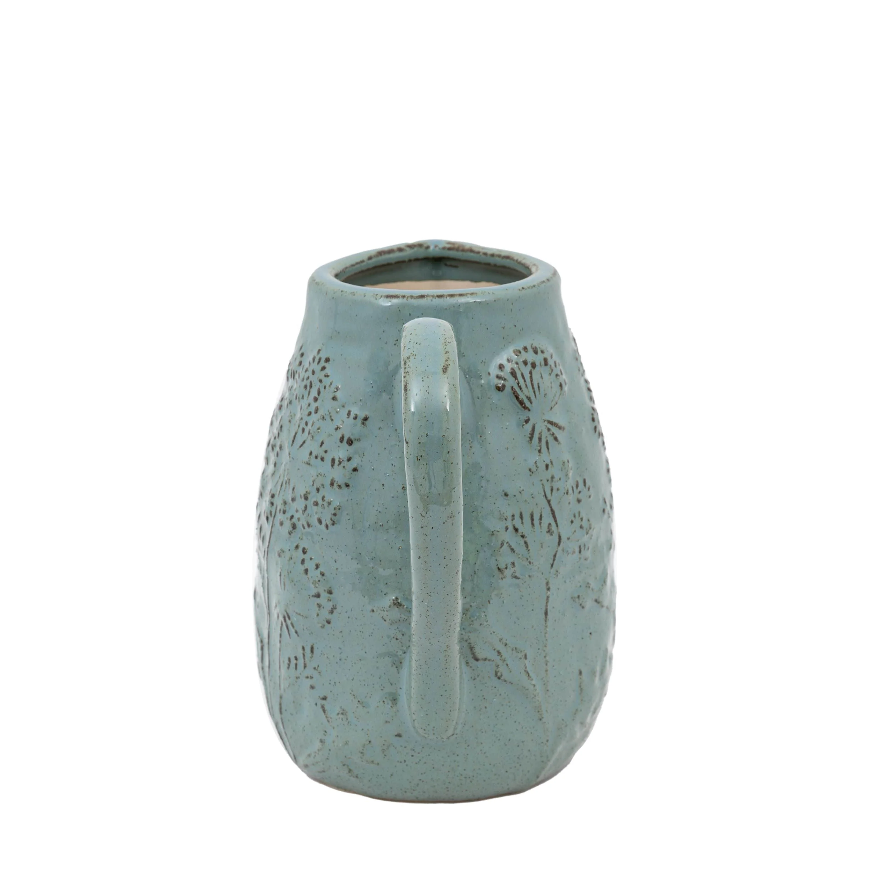 Springs Embossed Ceramic Jug Duck Egg - Image 5