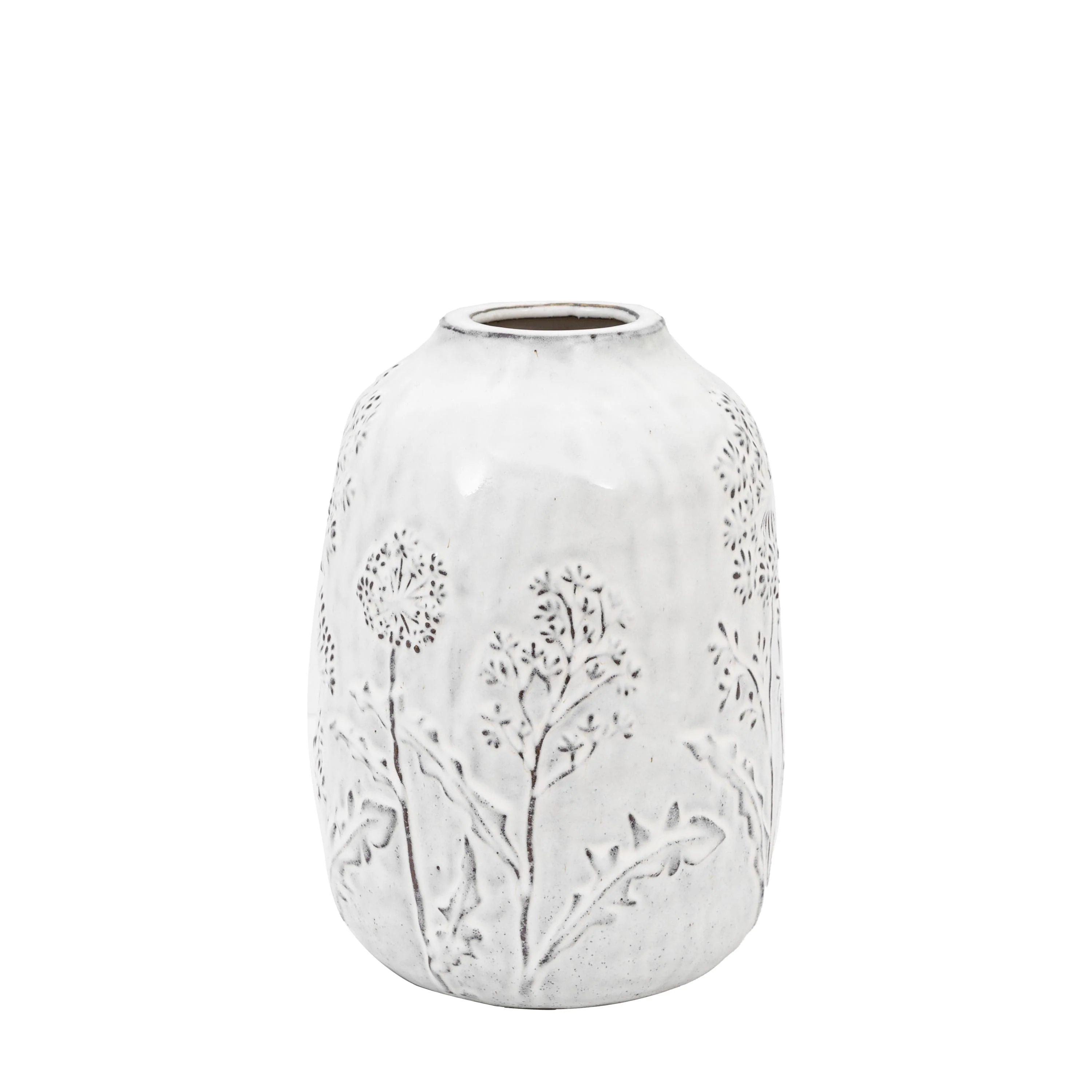 Springs Embossed Ceramic Vase Stone Large - Image 6