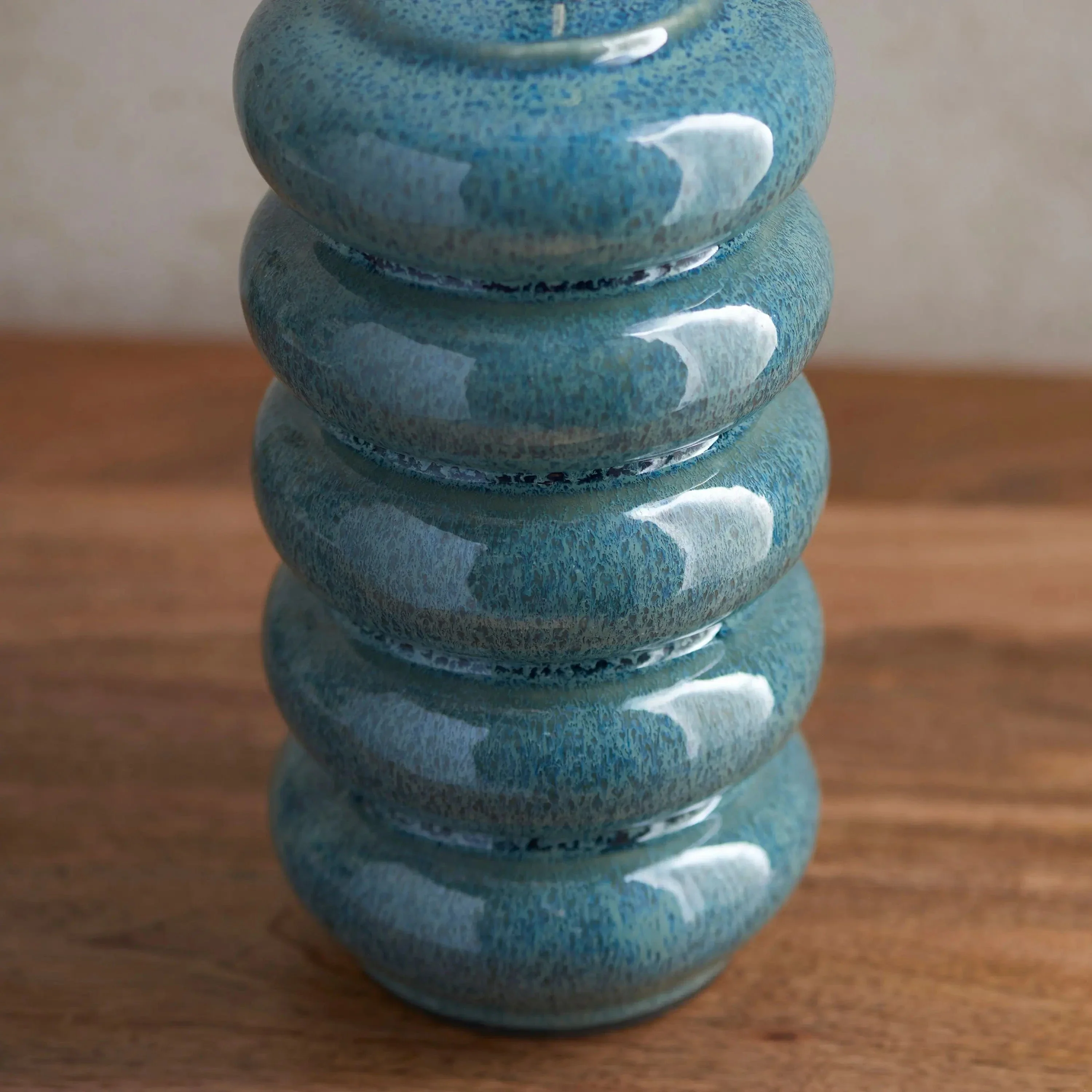 Squash Table Lamp Base Ocean Spray Glaze - Image 6