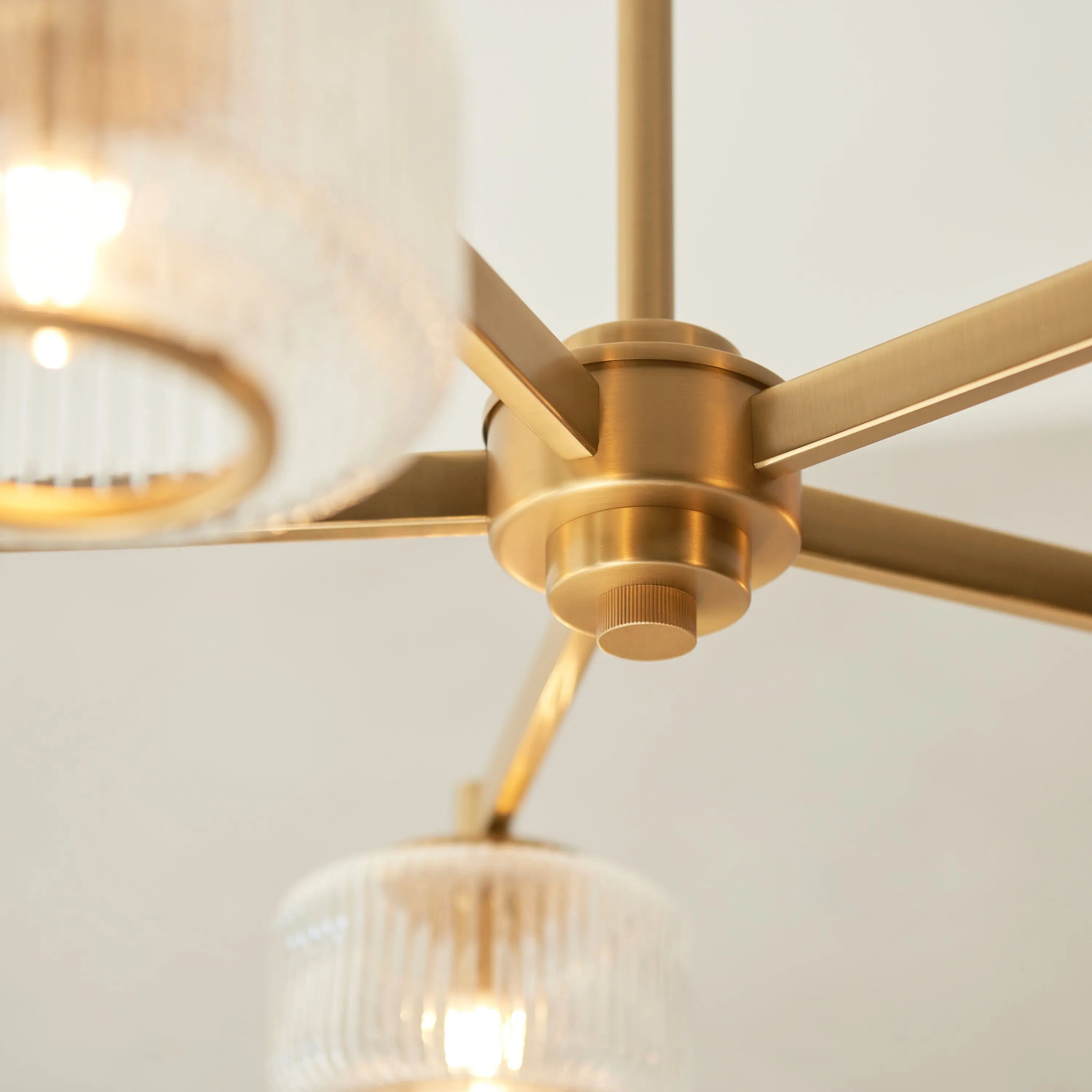 Stamford 5 Pendant Light Brushed Aged Brass - Image 4