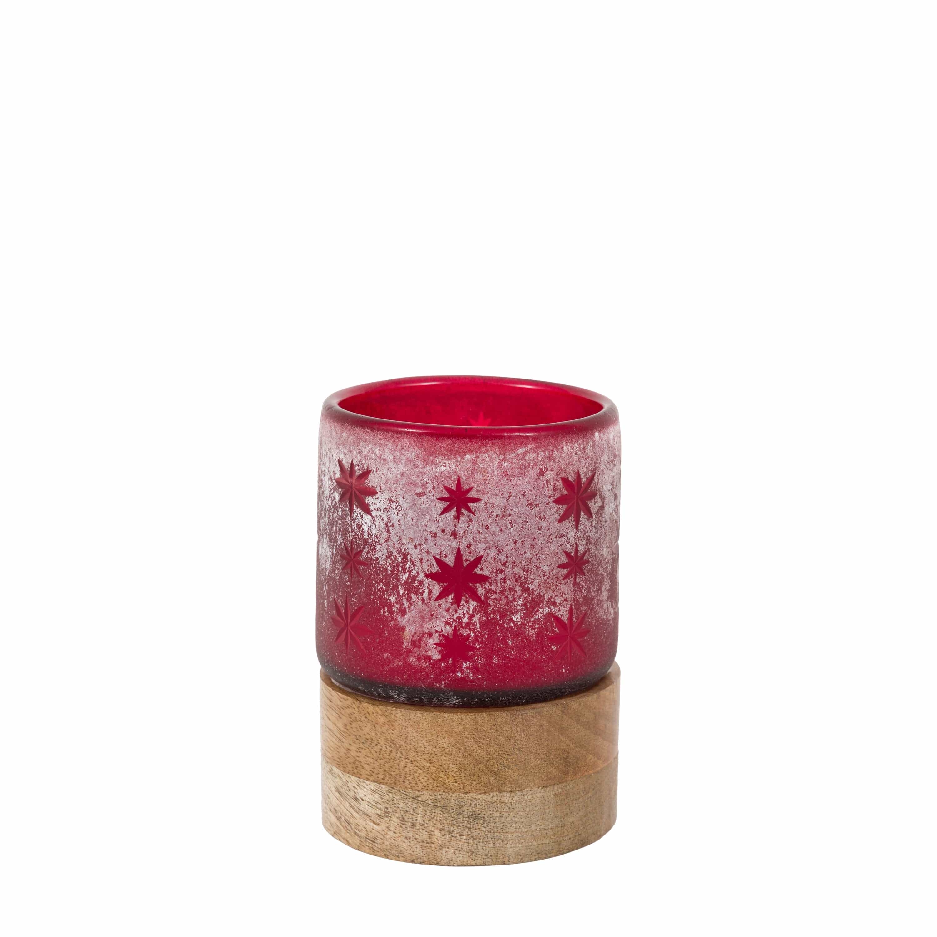 Starry Glass Candle Jar Red - Image 6