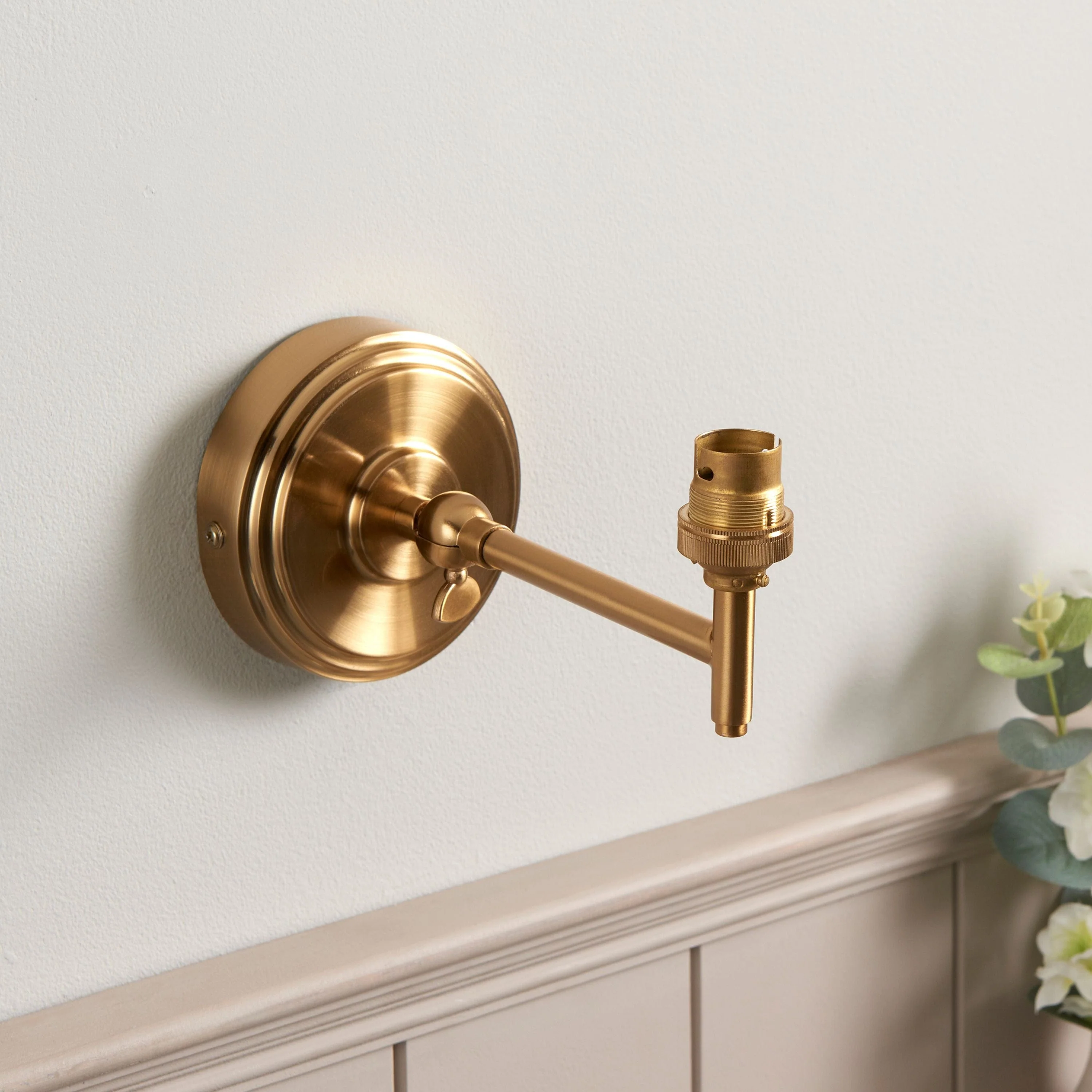 Steph Fold 1 Wall Light Fitting Brushed Aged Brass