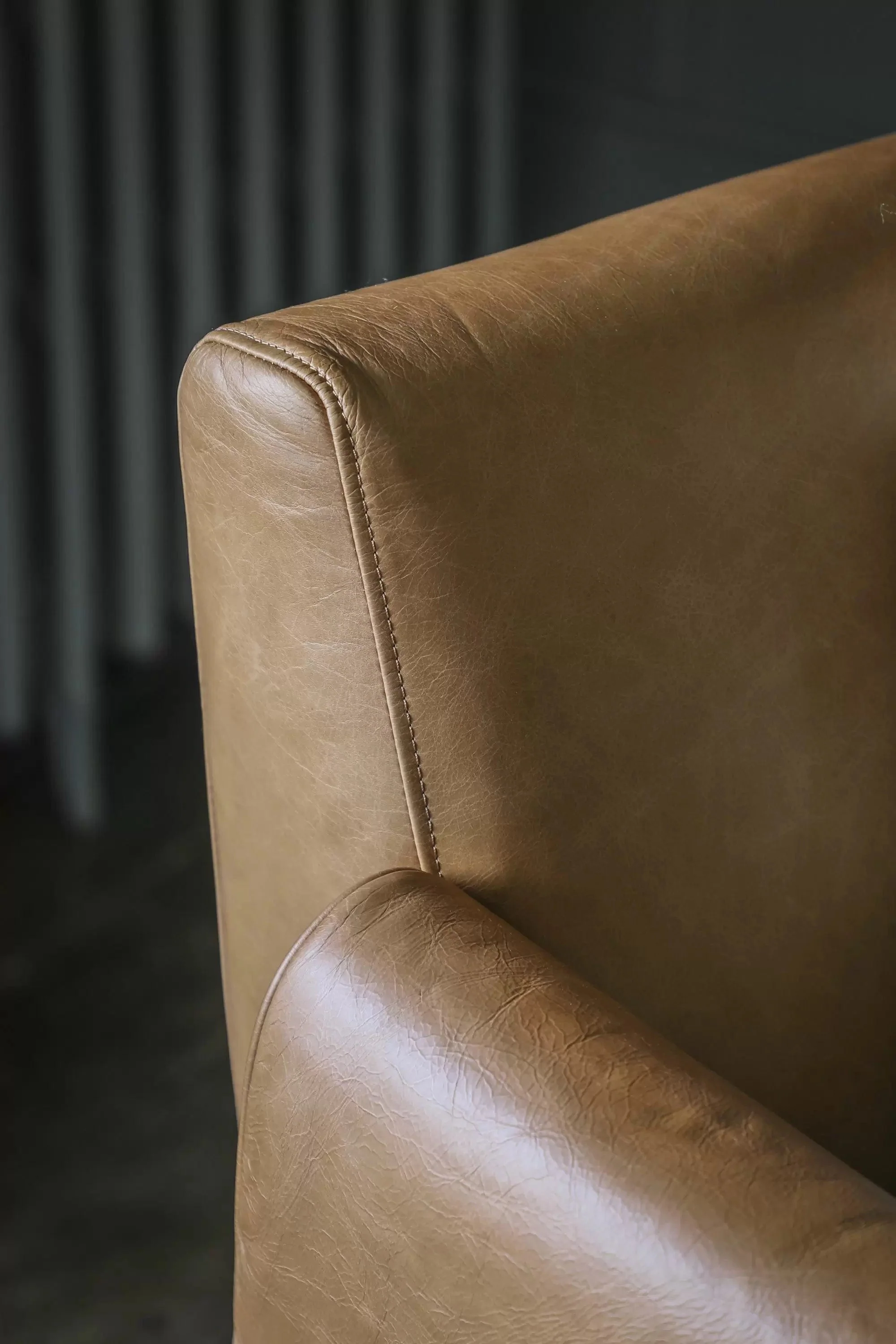 Lindale Armchair Brown Leather - Image 6