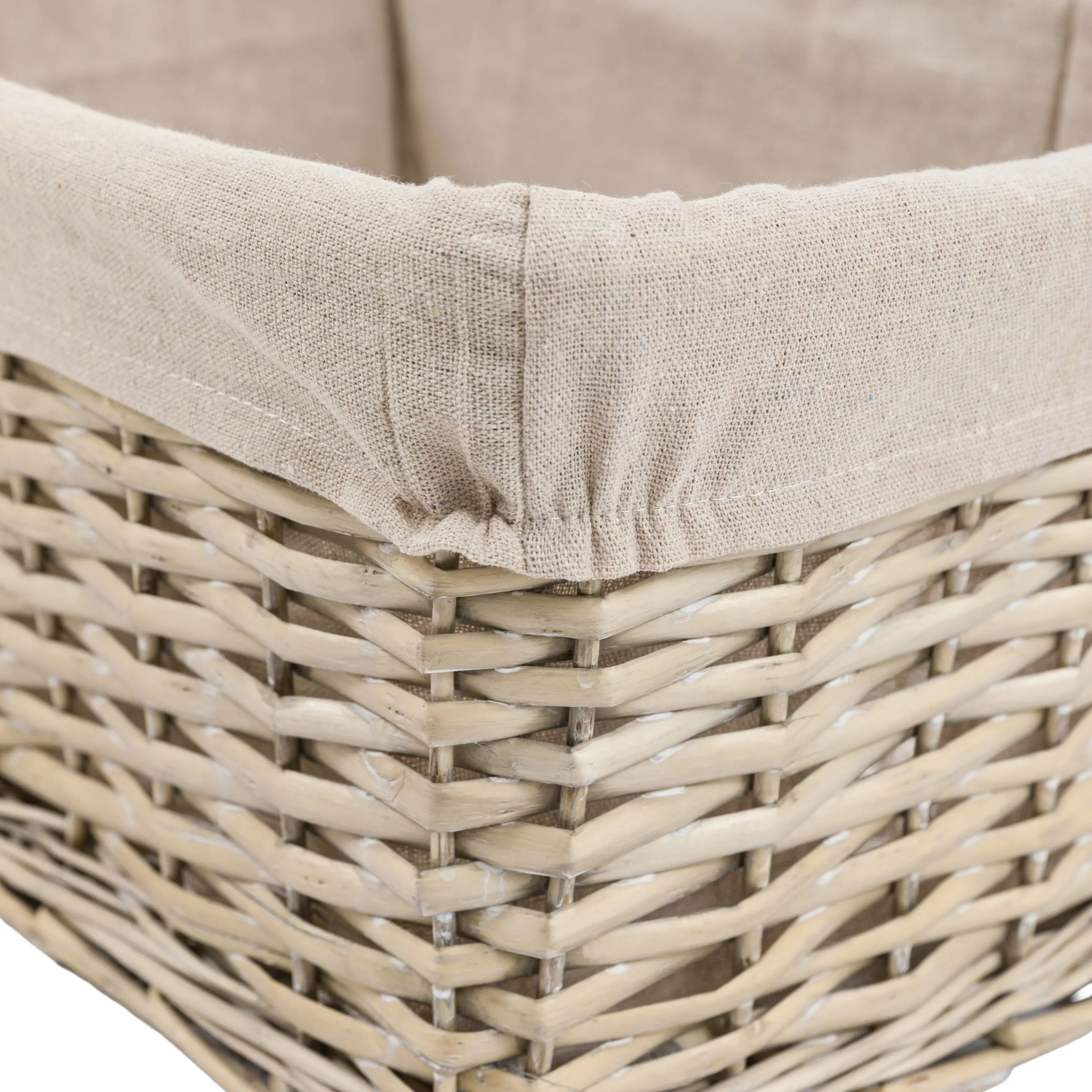 Sylva Square Lined Basket Grey Set of 3 - Image 9