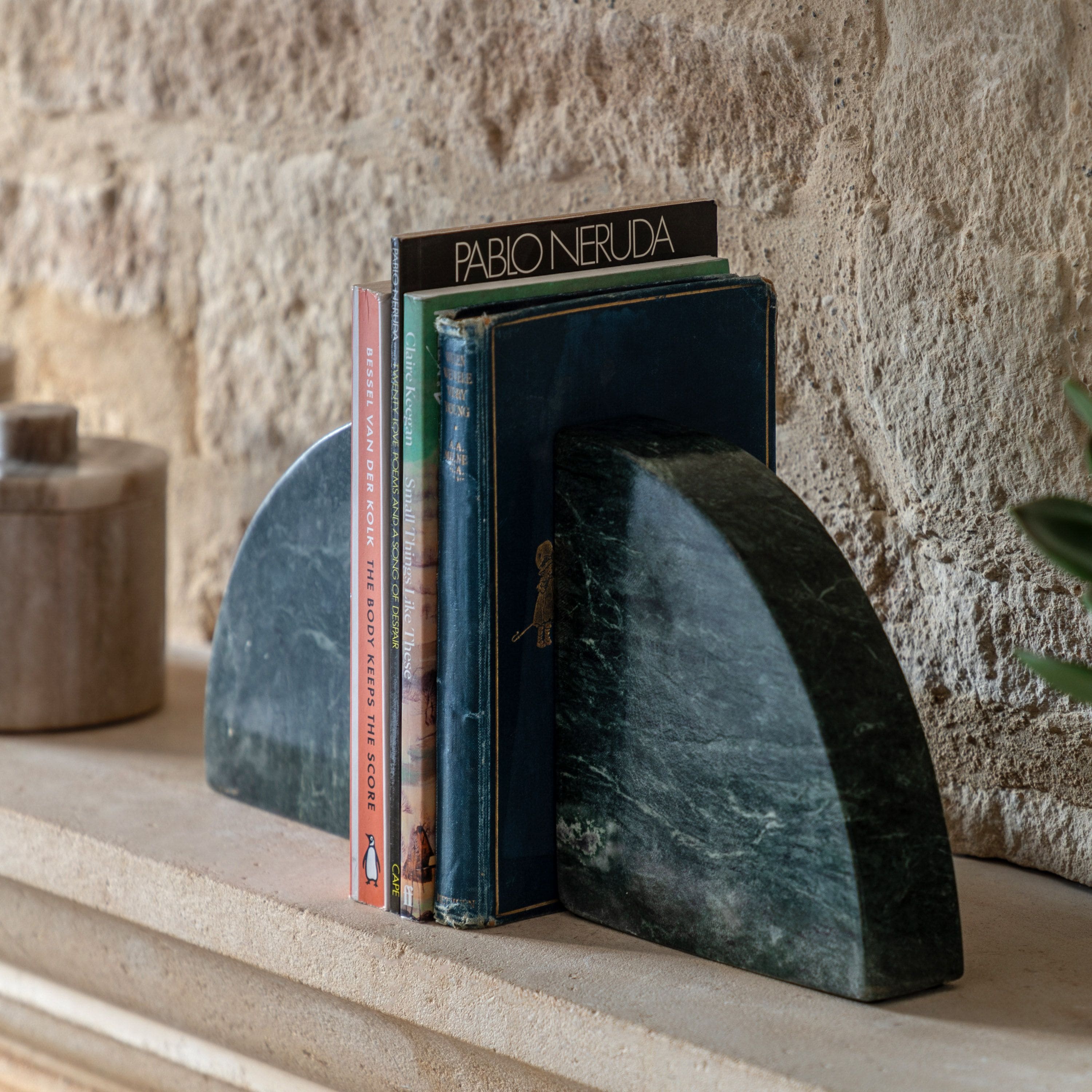 Tamera Marble Bookends Set of 2 Green