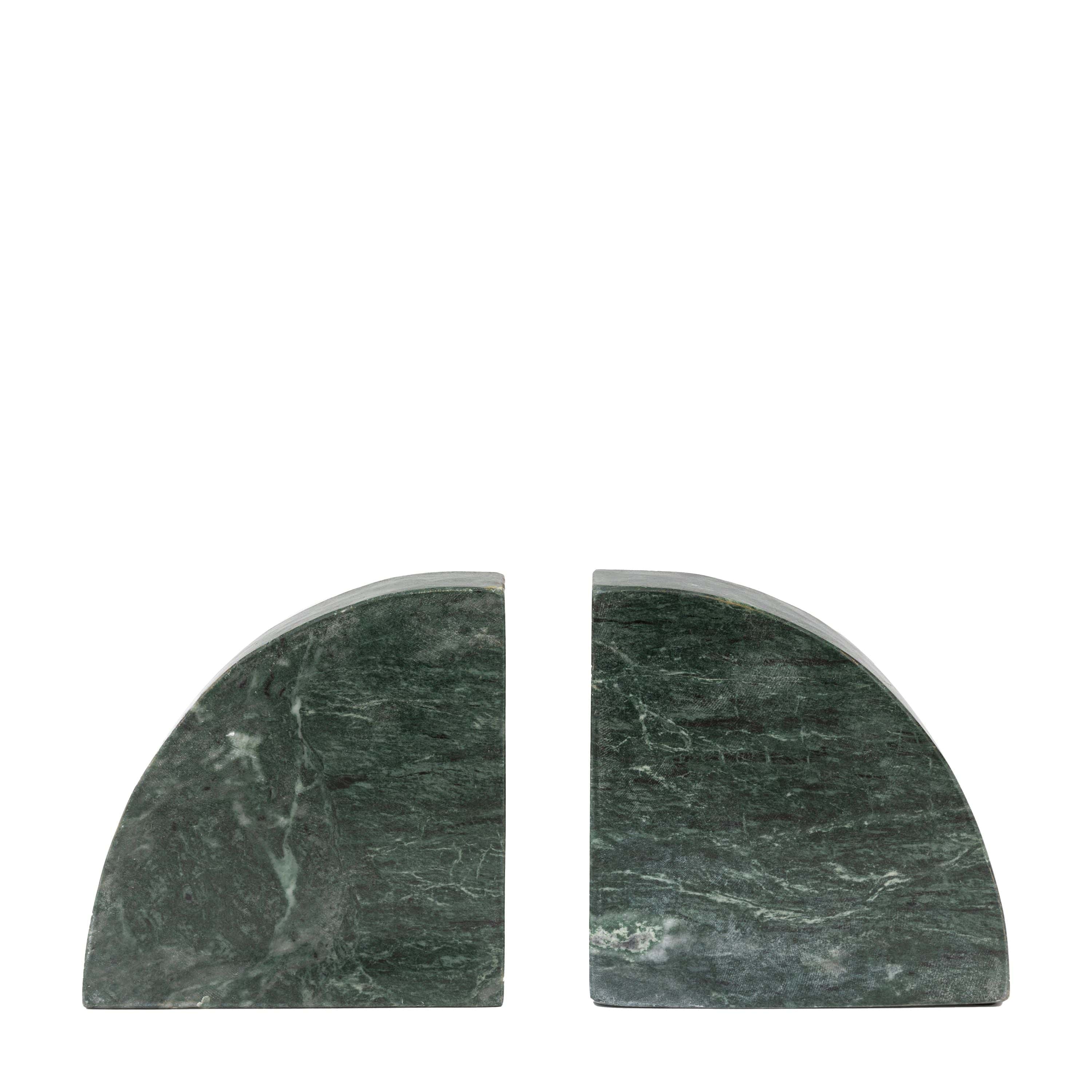 Tamera Marble Bookends Set of 2 Green - Image 2