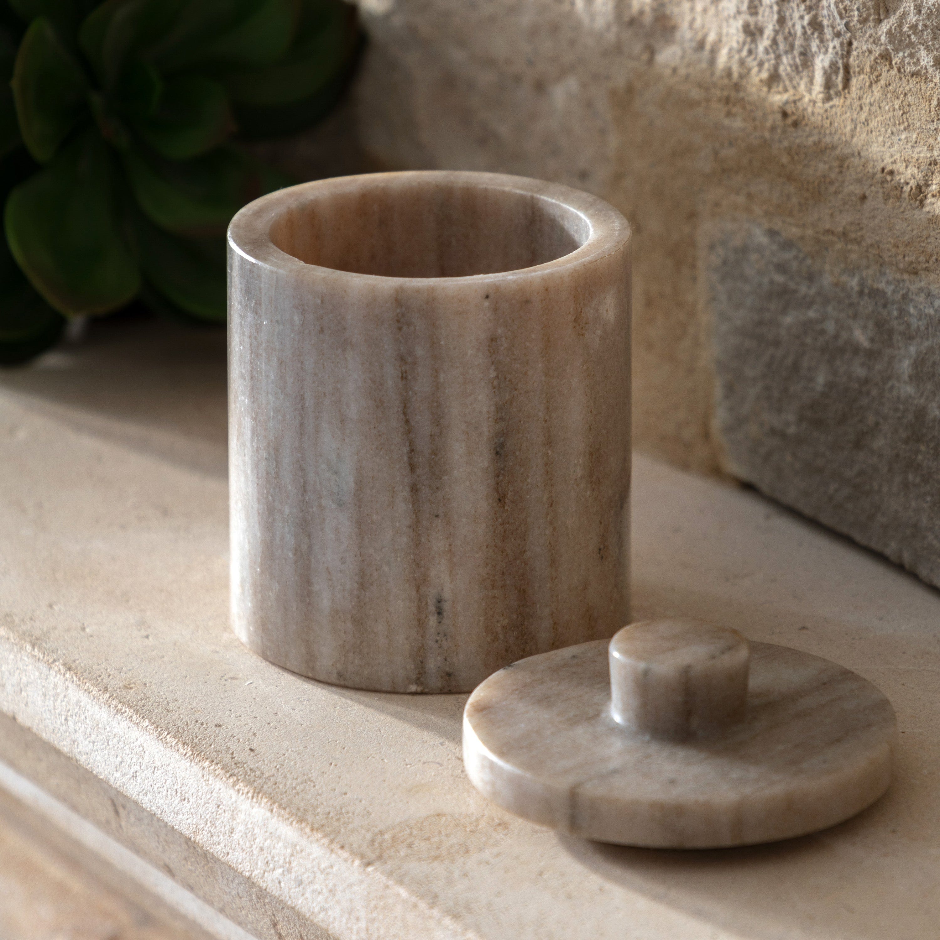 Tarragona Marble Storage Jar Small