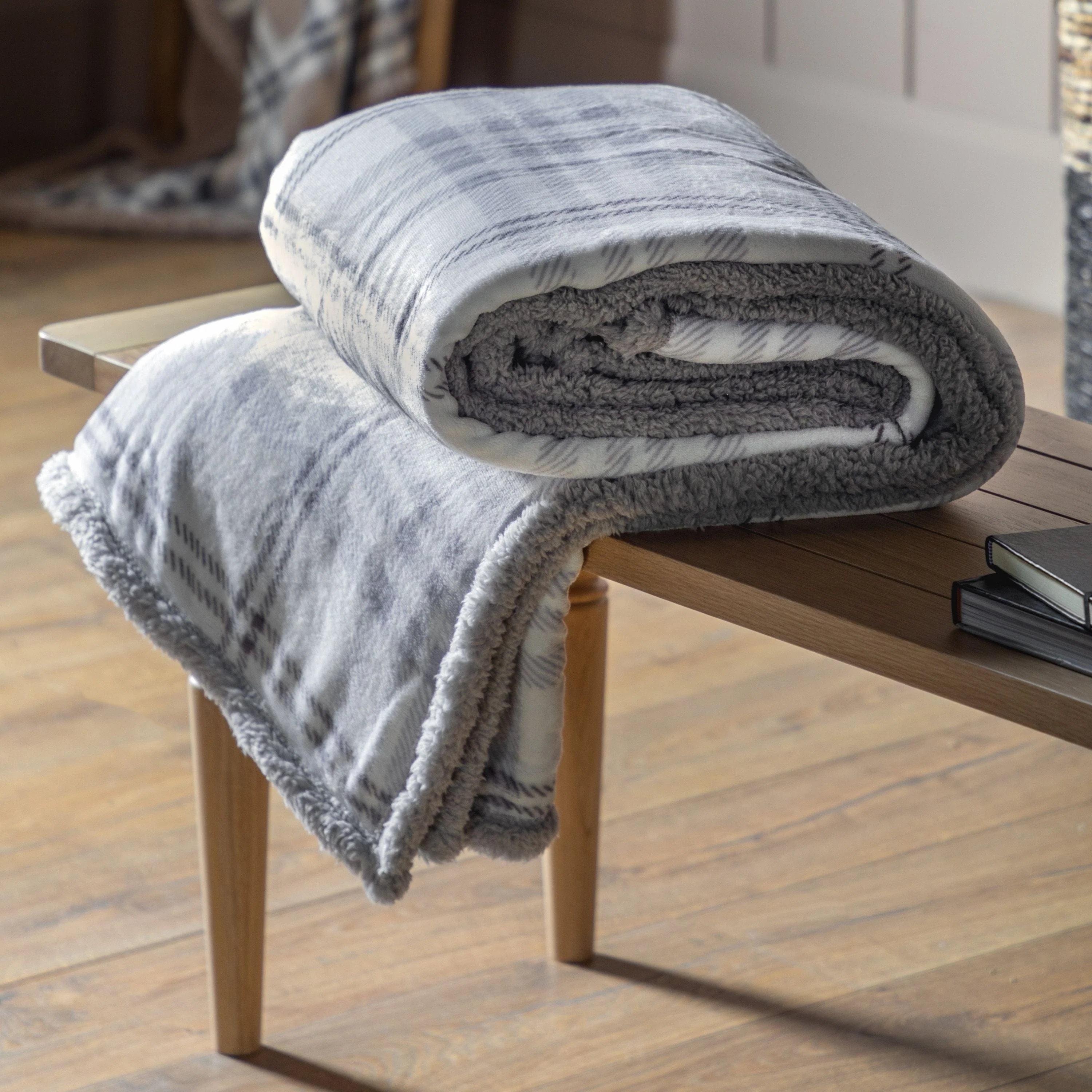 Tartan Sherpa Throw