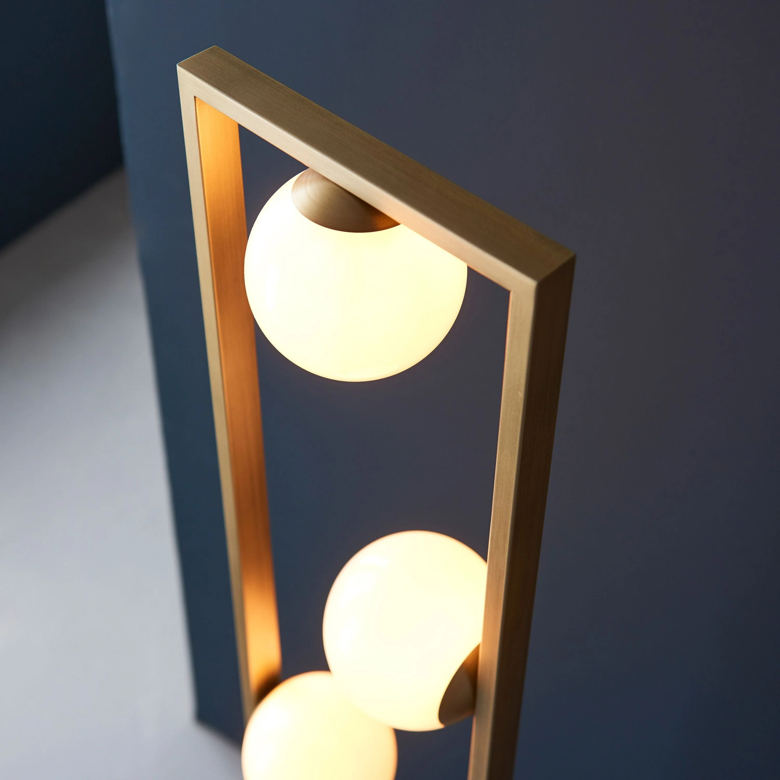 Theo 3 Floor Lamp Brushed Gold - Image 3