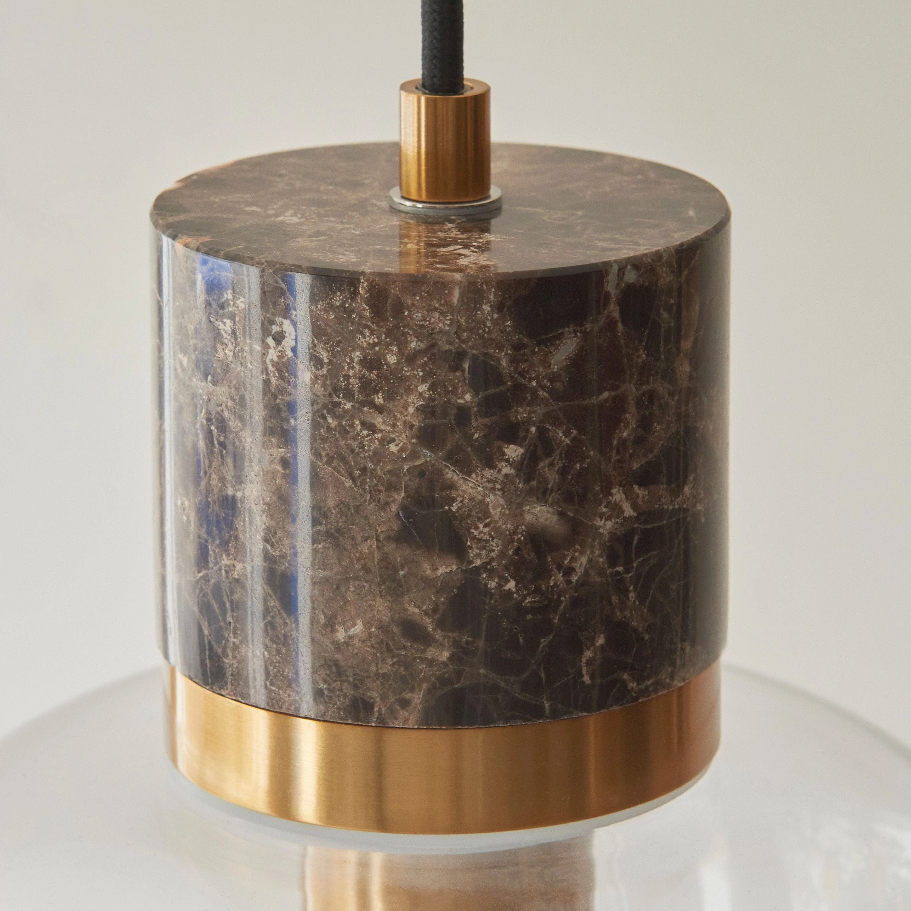 Travi 1 Pendant Light Dark Brown Emperador Marble - Image 2