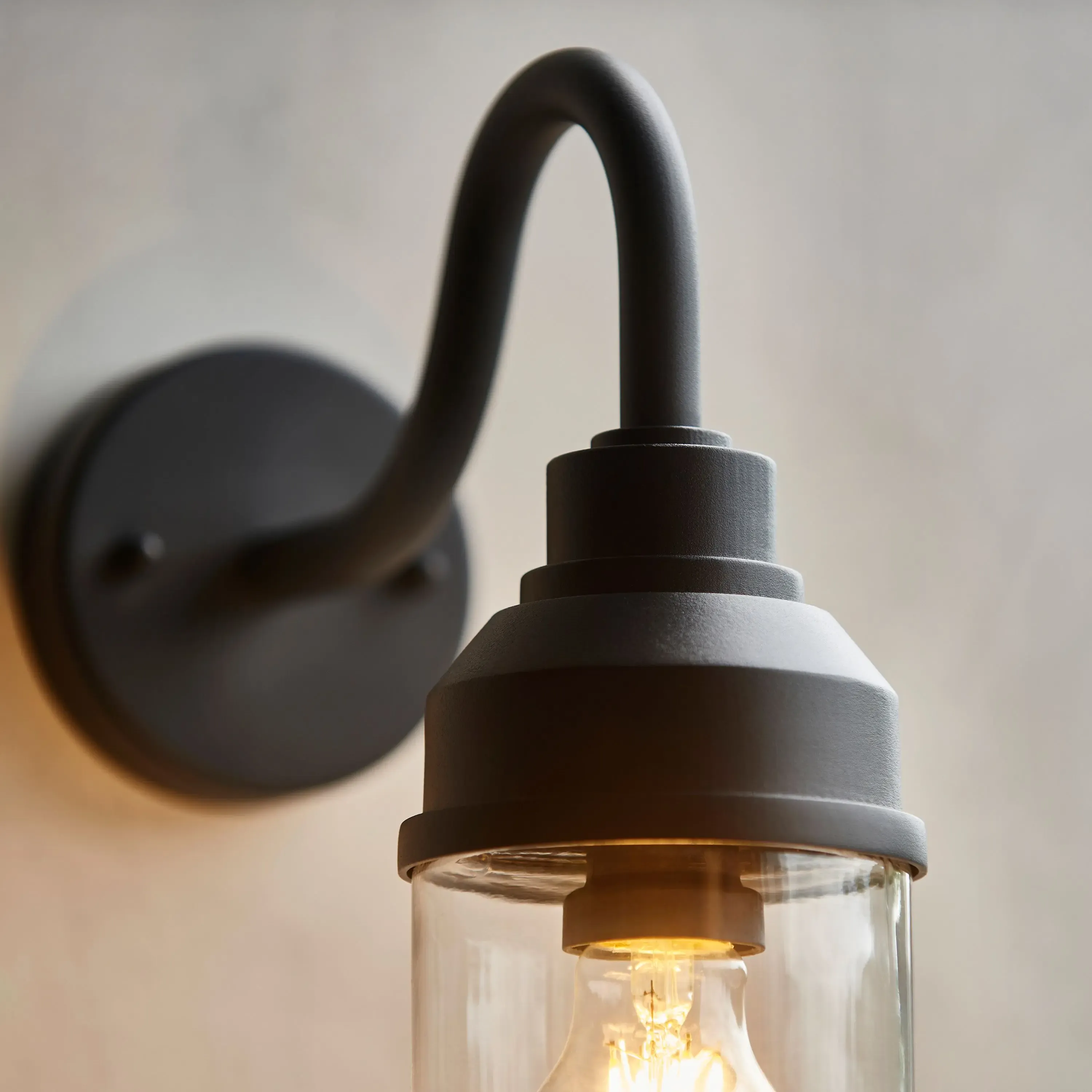 Truro Wall Light Textured Black - Image 4