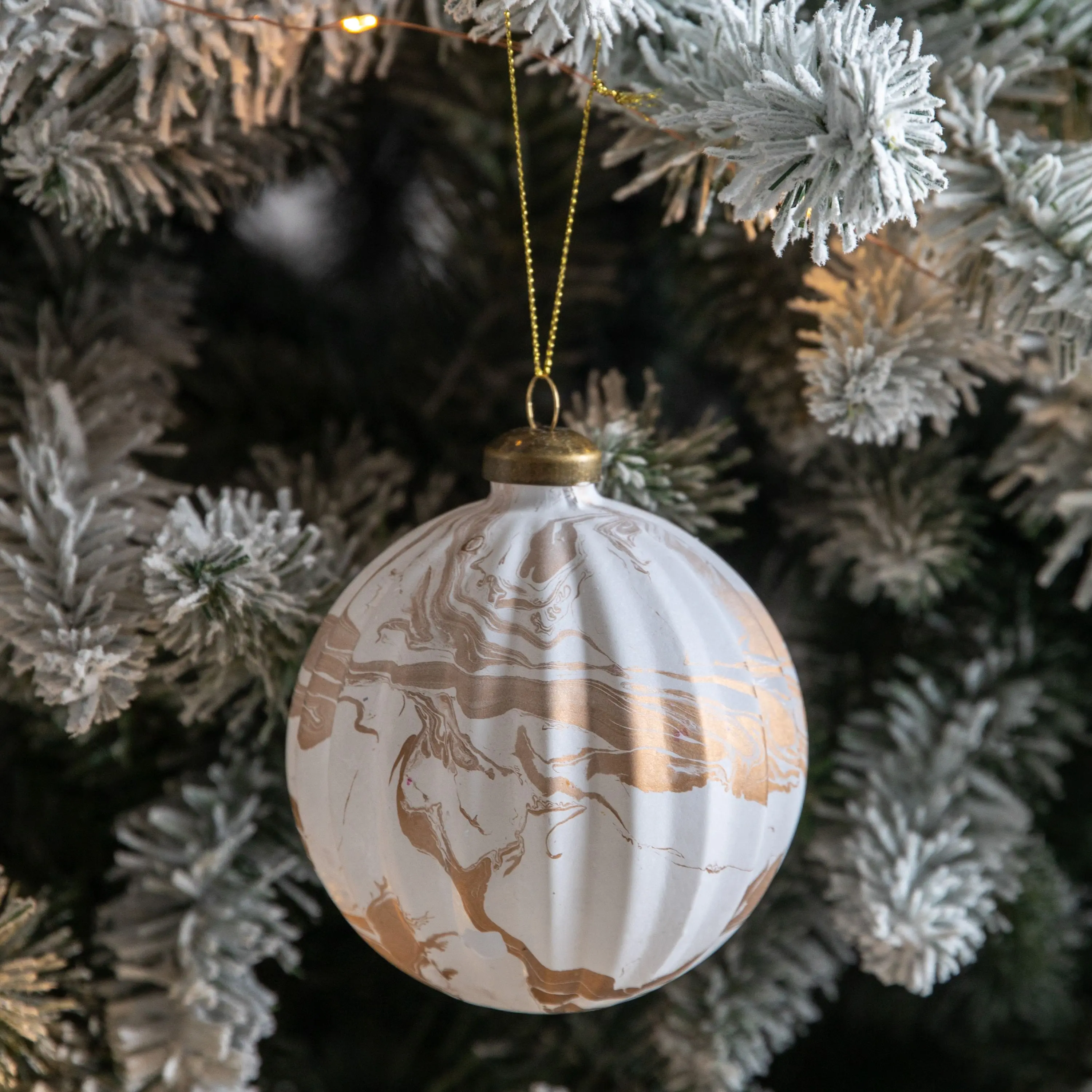 Tula Bauble Marbled Bronze Set of 3