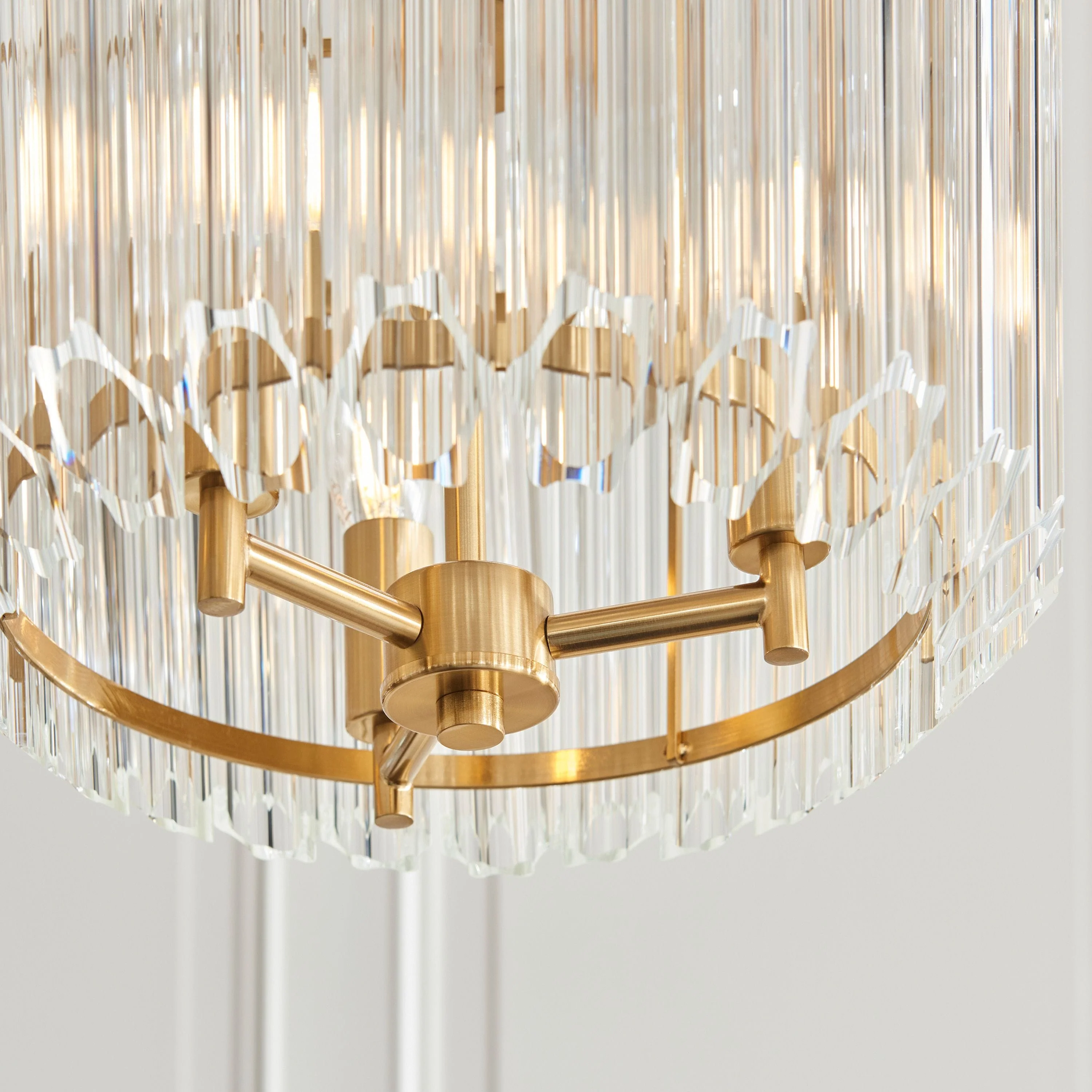 Valentina 3 Pendant Light Brushed Aged Brass - Image 3