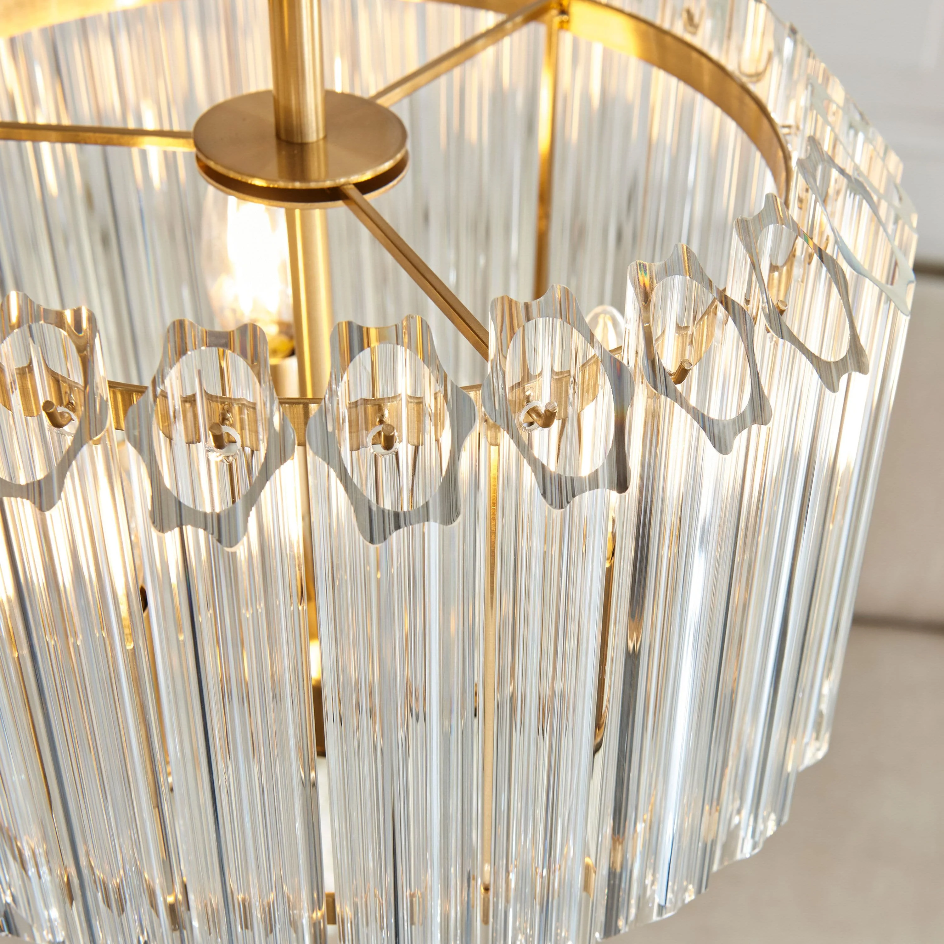 Valentina 3 Pendant Light Brushed Aged Brass - Image 4