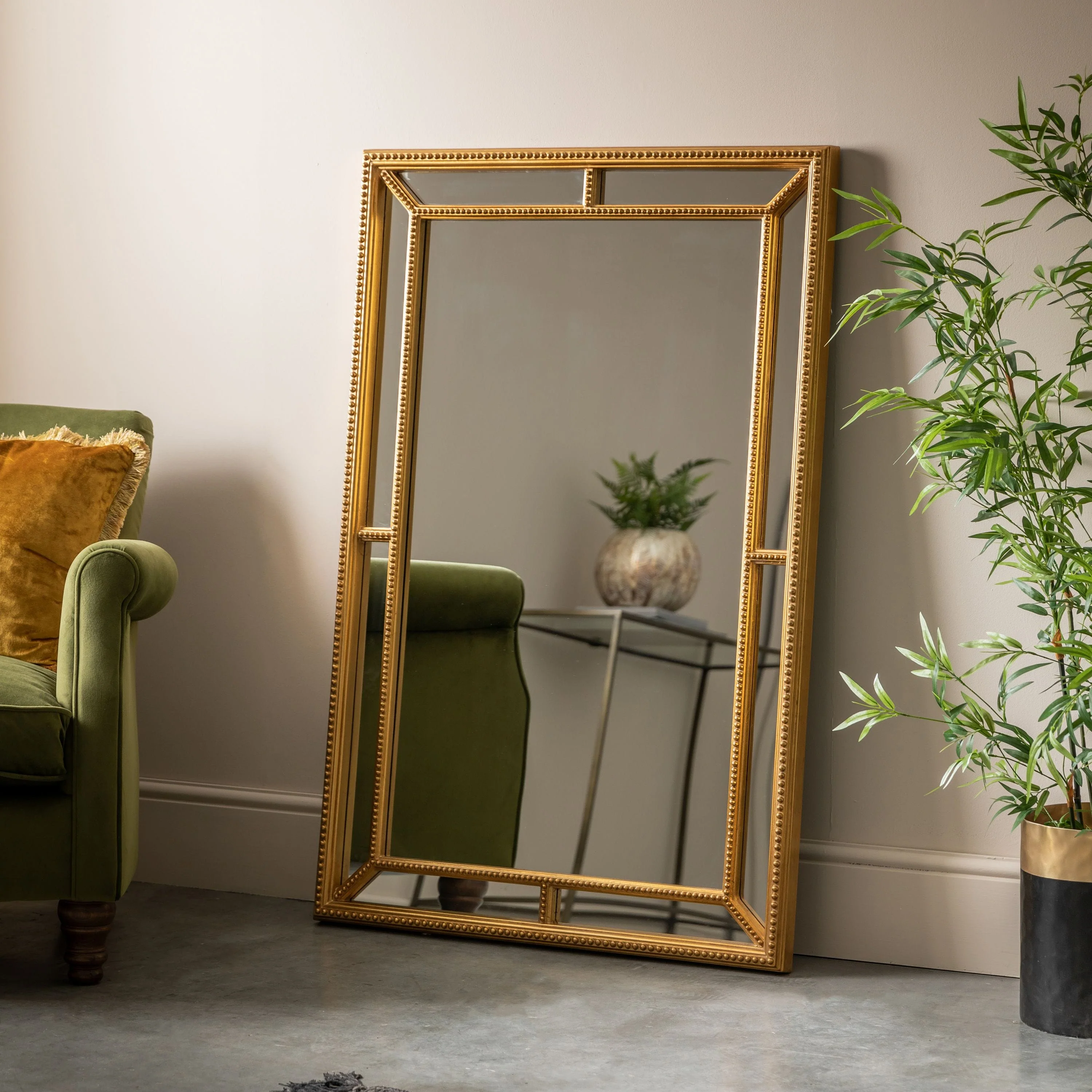 Sinatra Rectangle Mirror Gold - Image 2