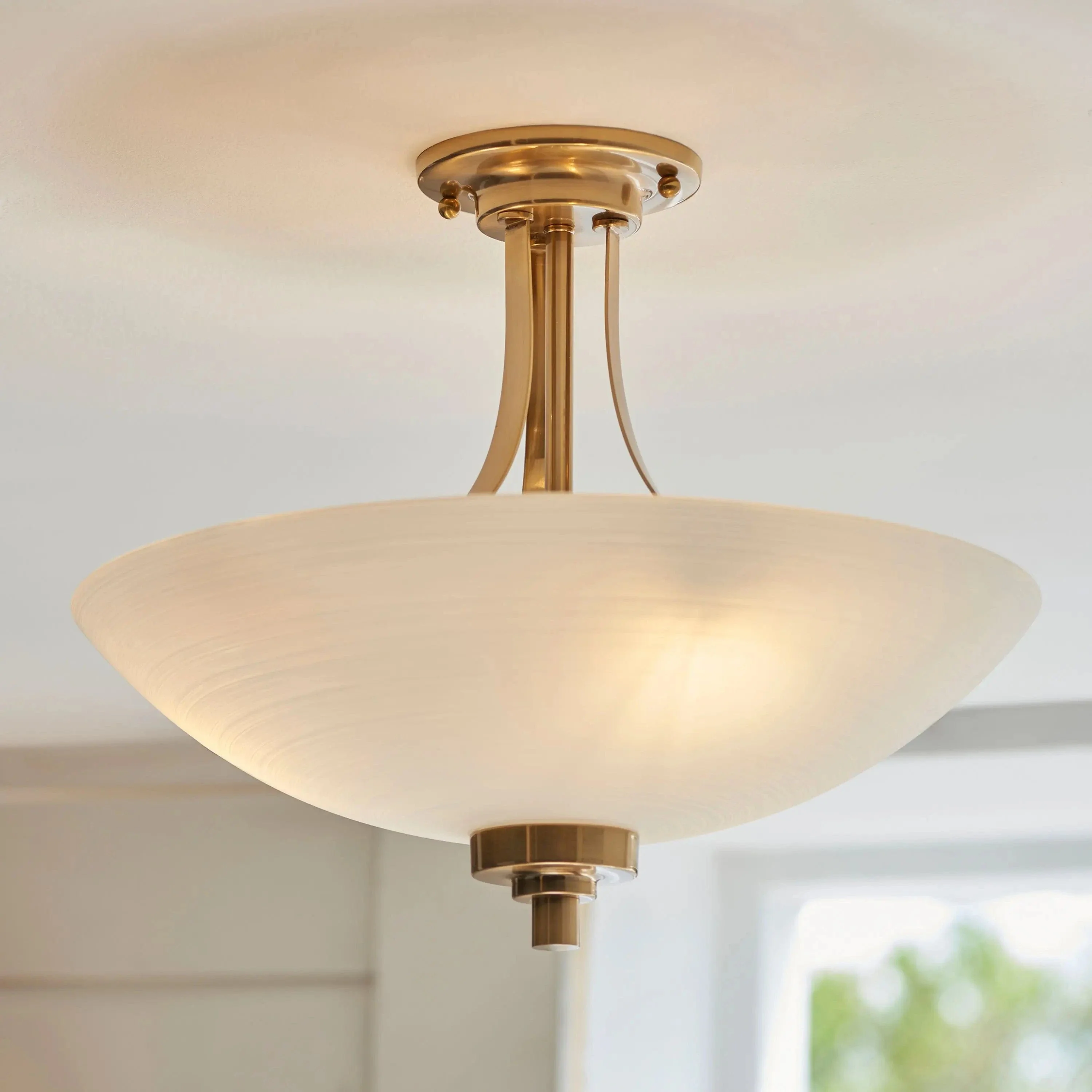 Welar 3 Ceiling Light Brushed Aged Brass