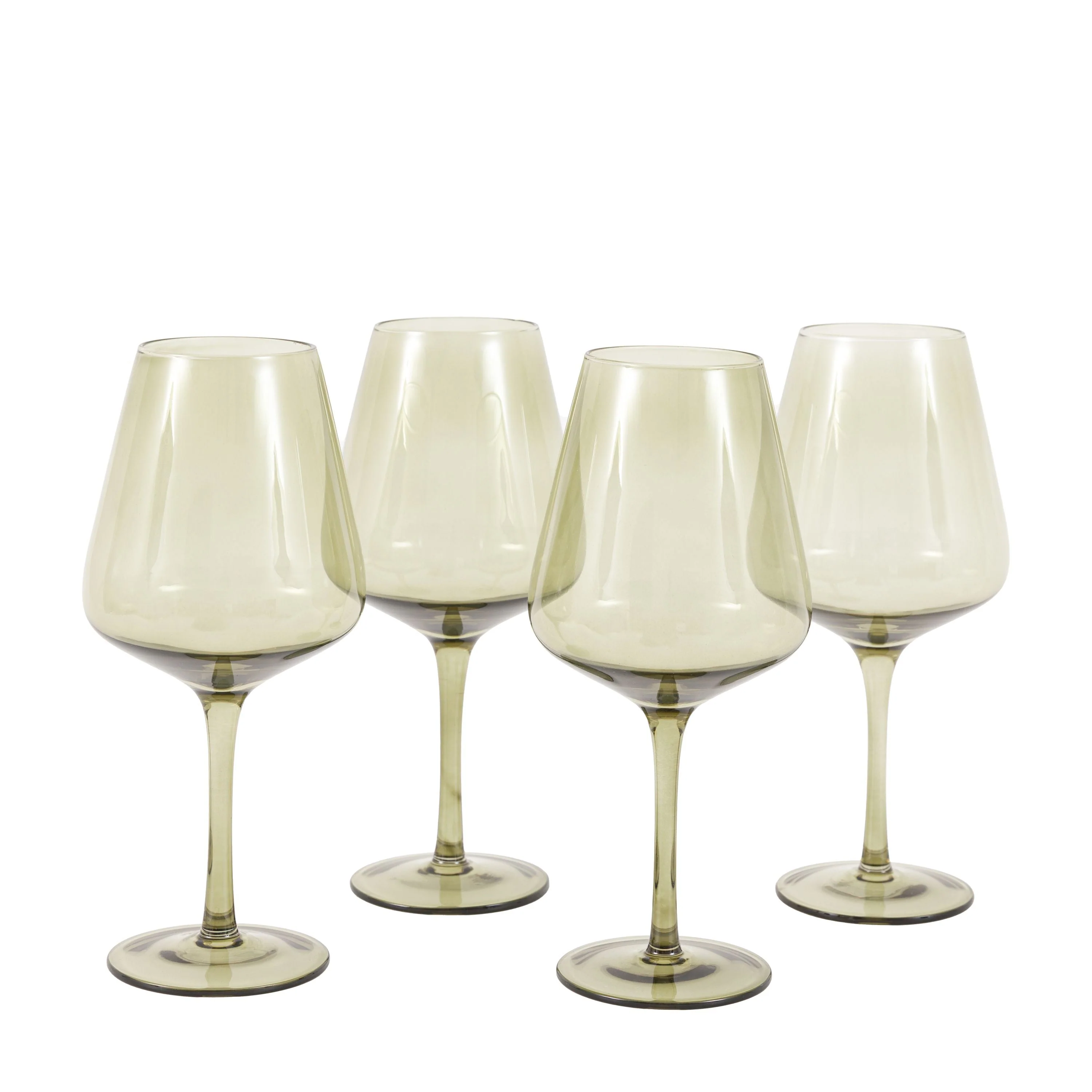 Wine Glass Smokey Green 4pk - Image 4