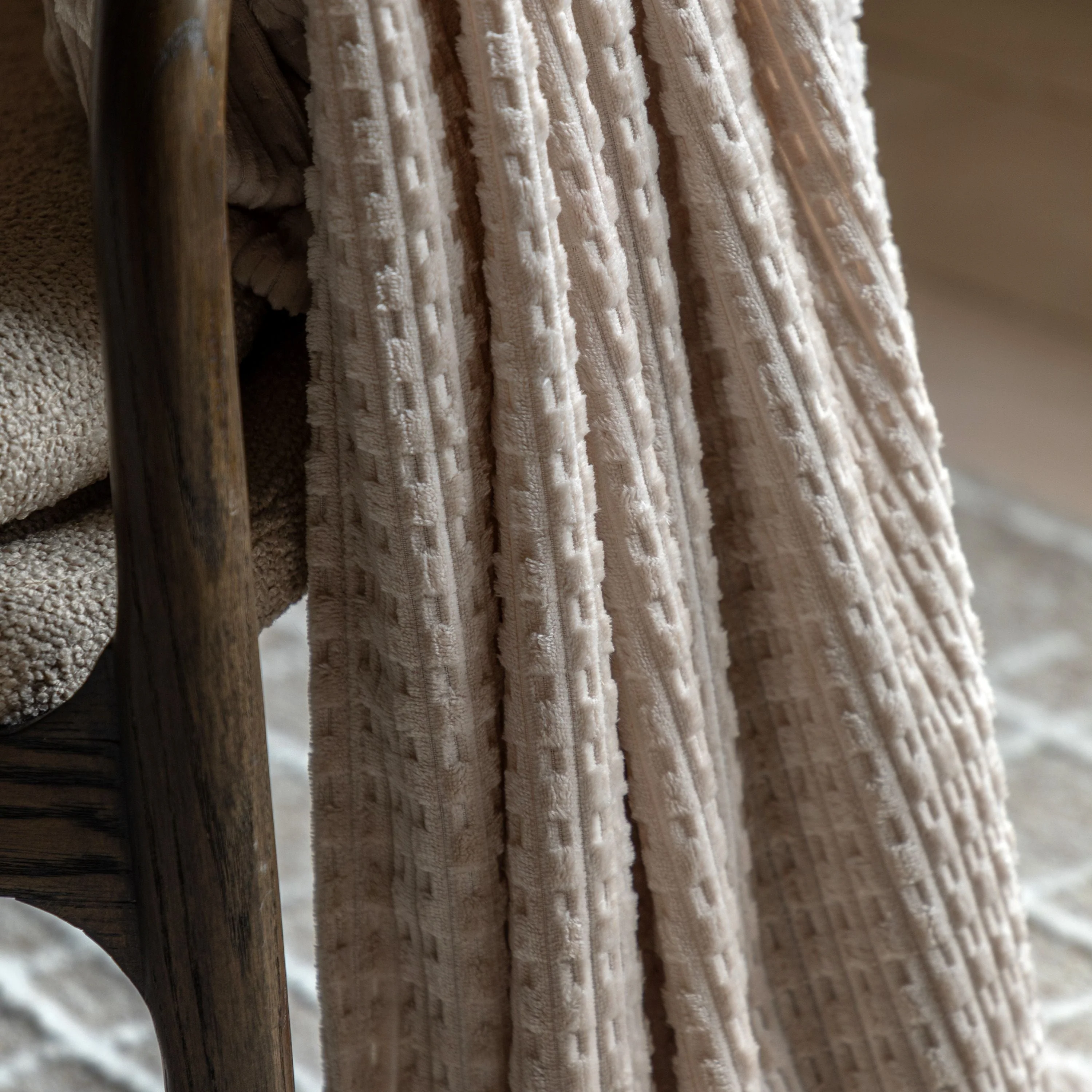 Winson Flannel Throw Taupe - Image 2