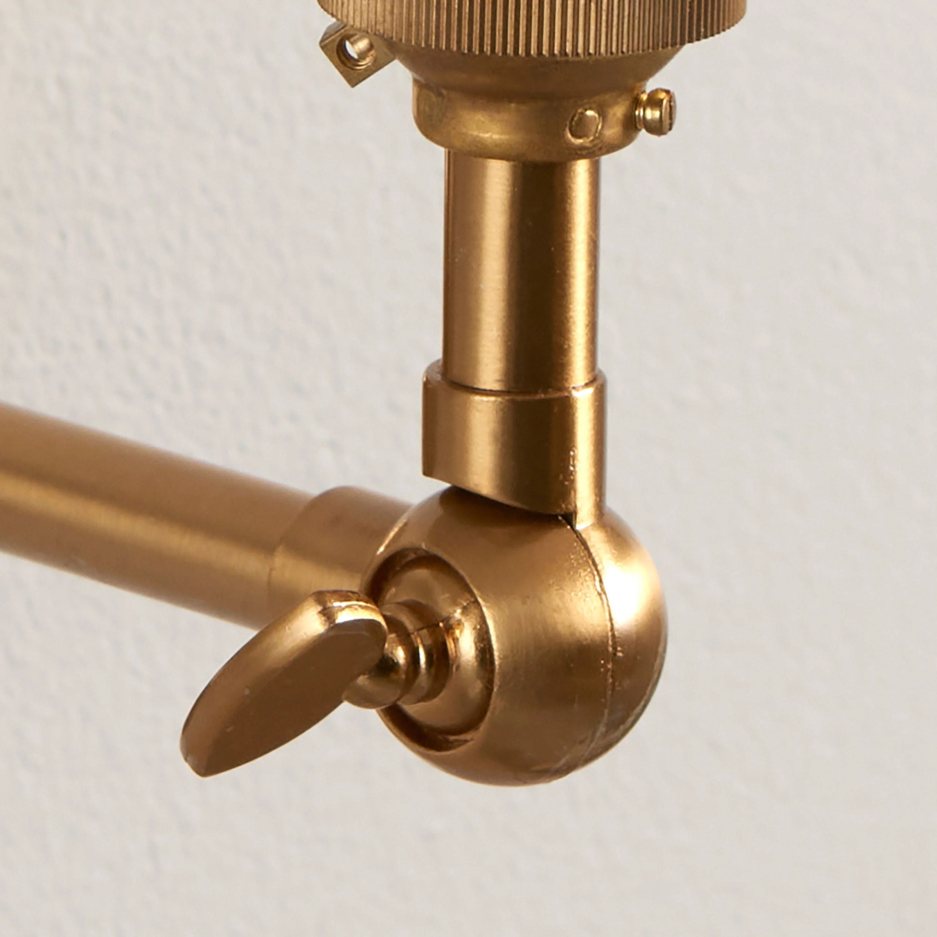 Wood Wing 1 Wall Light Fitting Brushed Aged Brass - Image 5