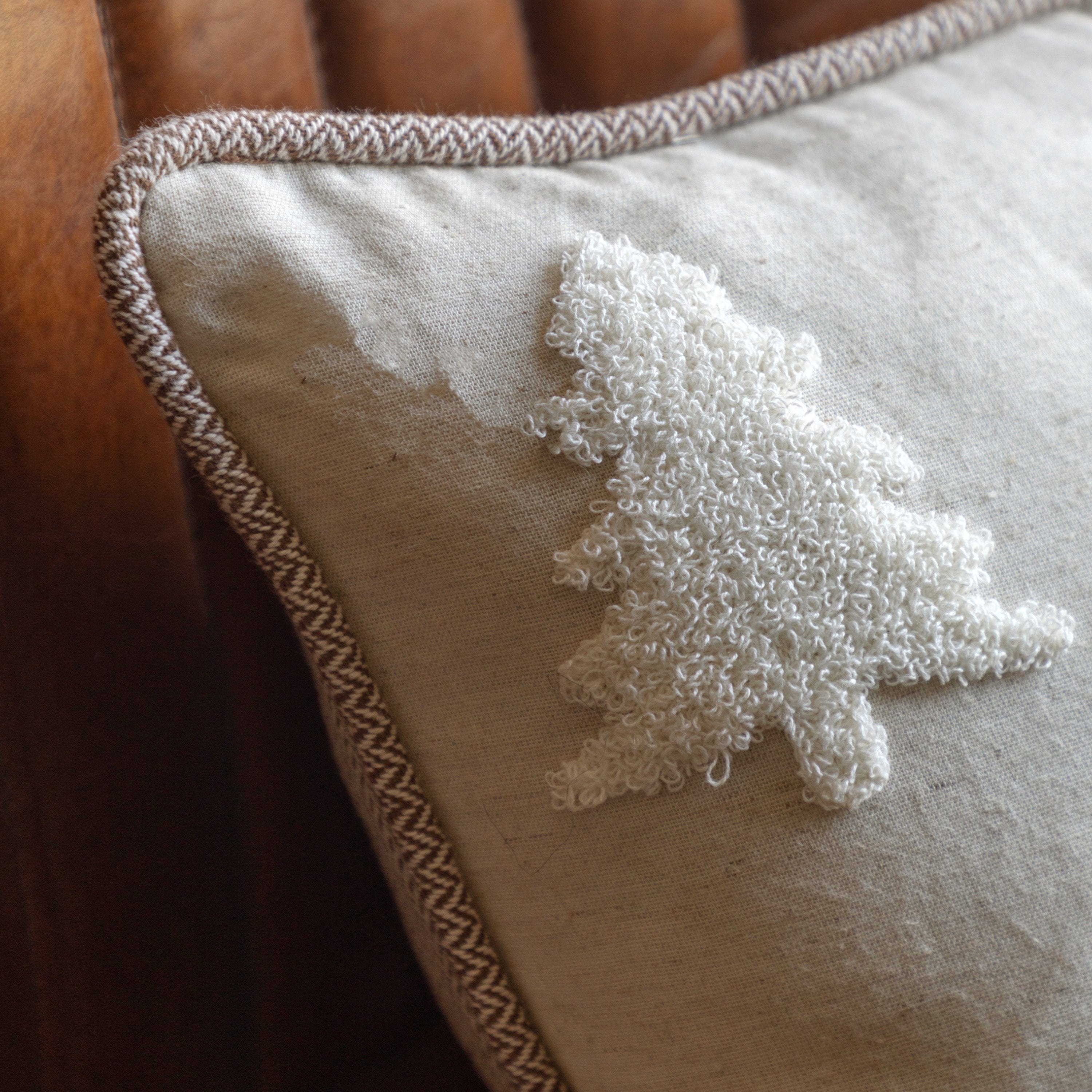 Woodland Embroidered Tree Cushion - Image 4