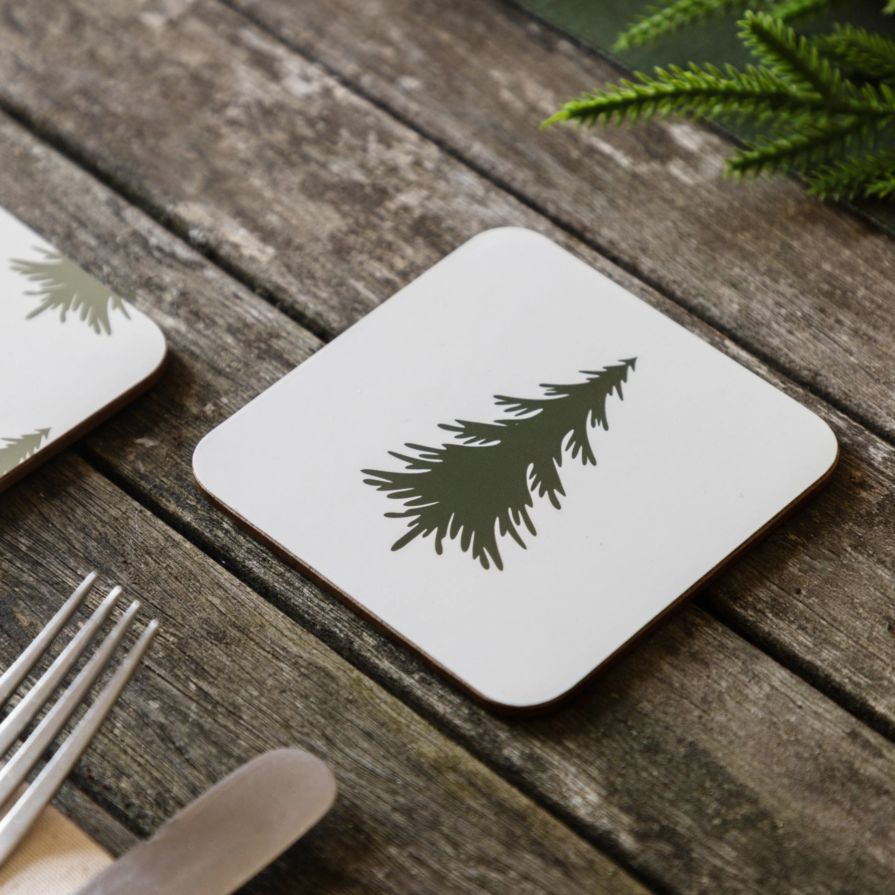 Woodland Trees Placemat and Coaster Set 4pk - Image 5
