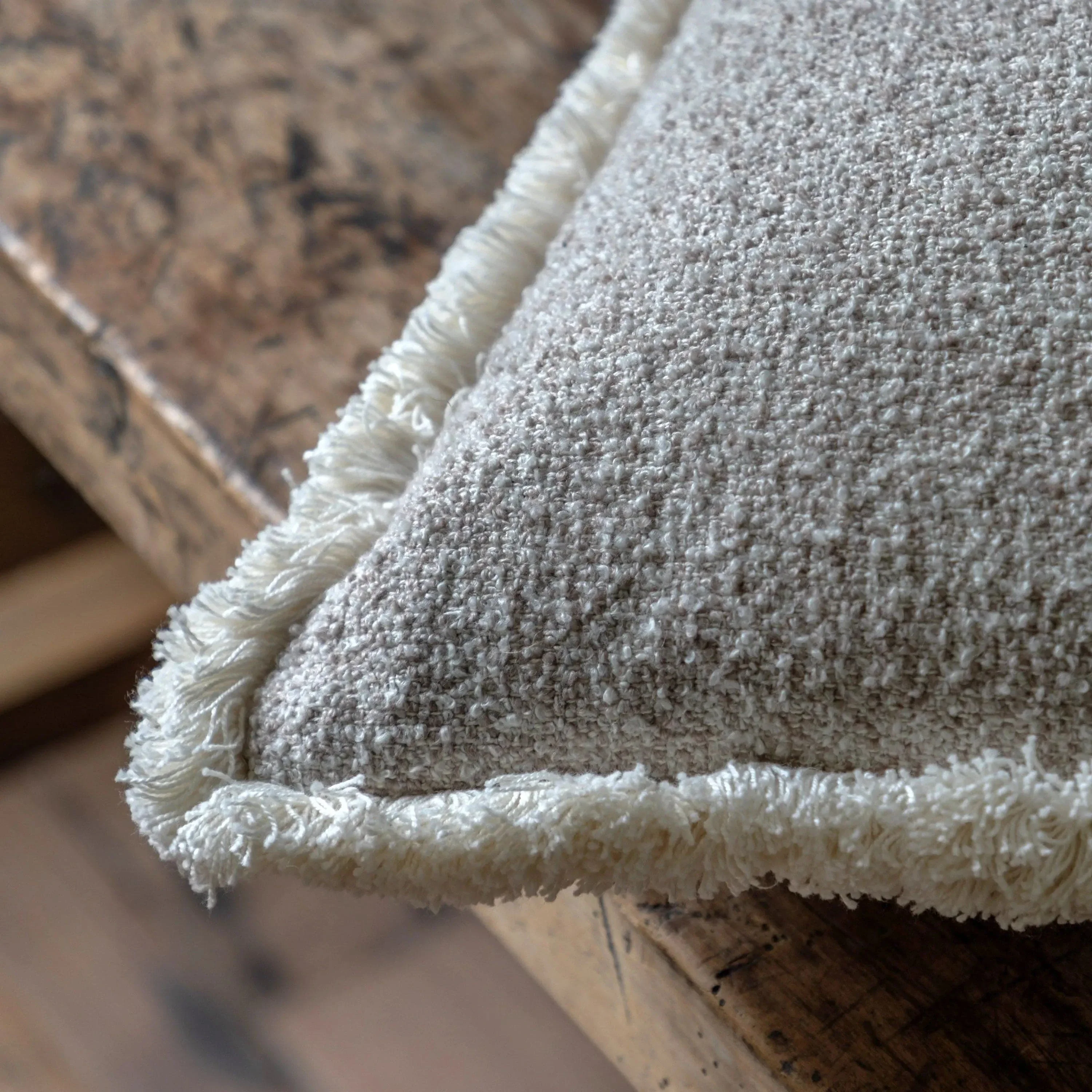 Woodleigh Fringe Cushion Stone - Image 4