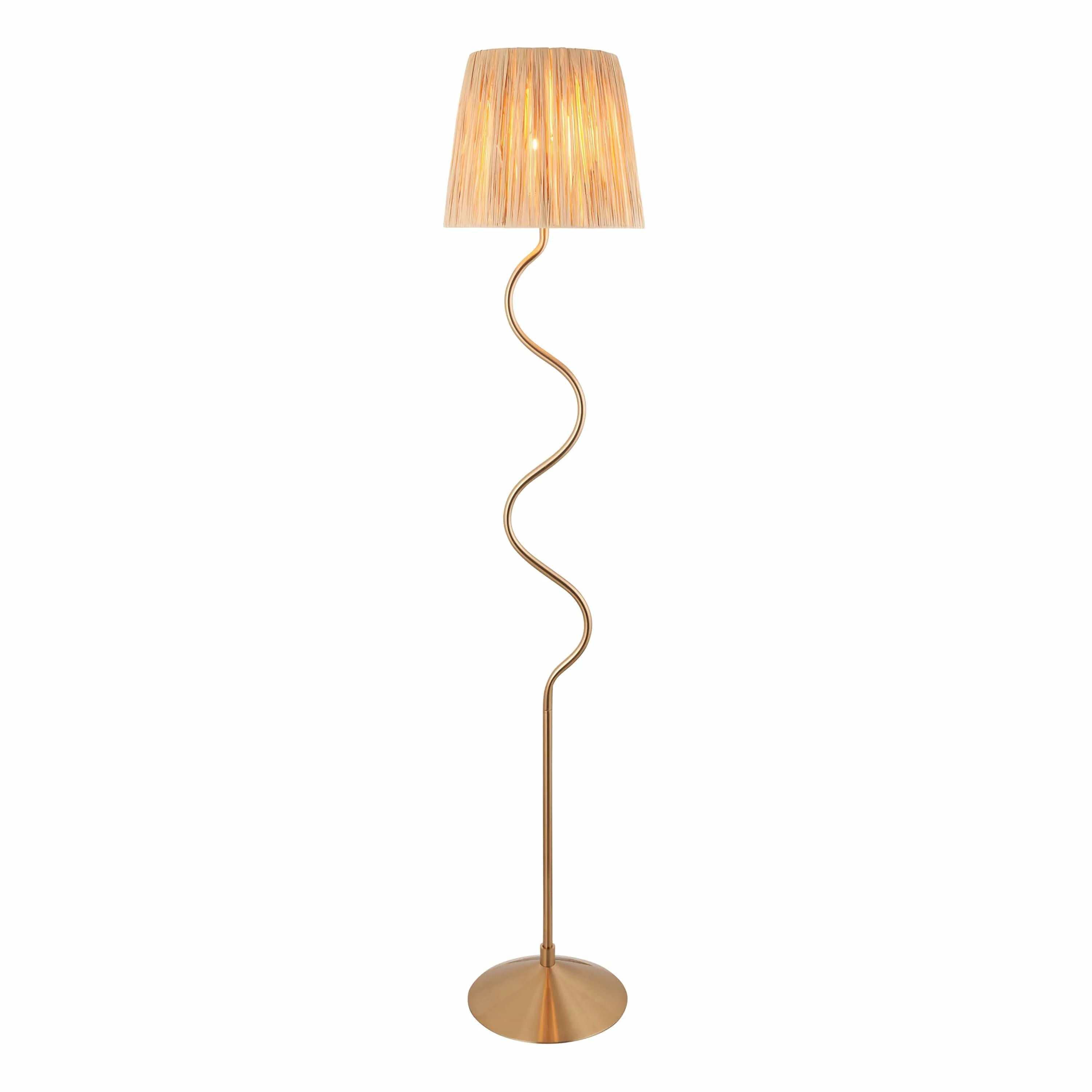 Wrigley 1 Floor Lamp Brushed Aged Brass - Image 2