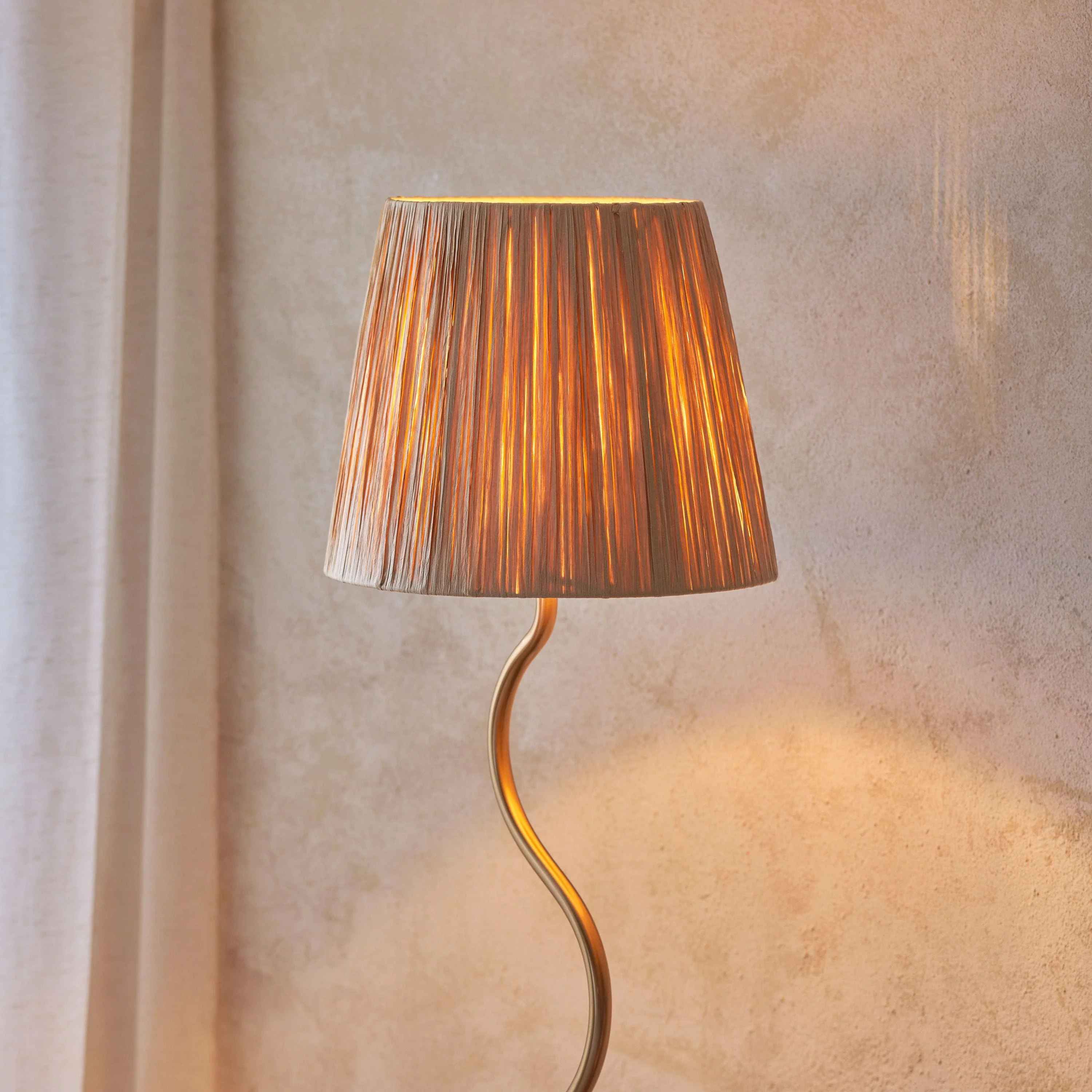 Wrigley 1 Floor Lamp Brushed Aged Brass - Image 3