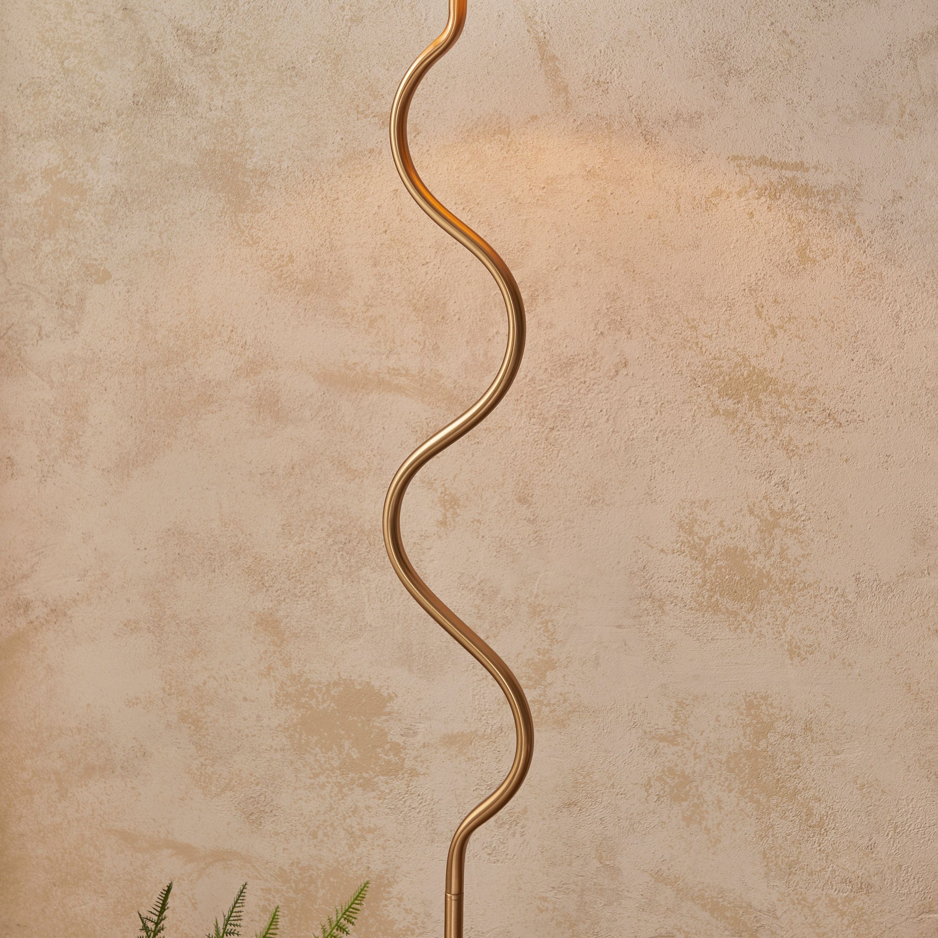 Wrigley 1 Floor Lamp Brushed Aged Brass - Image 6