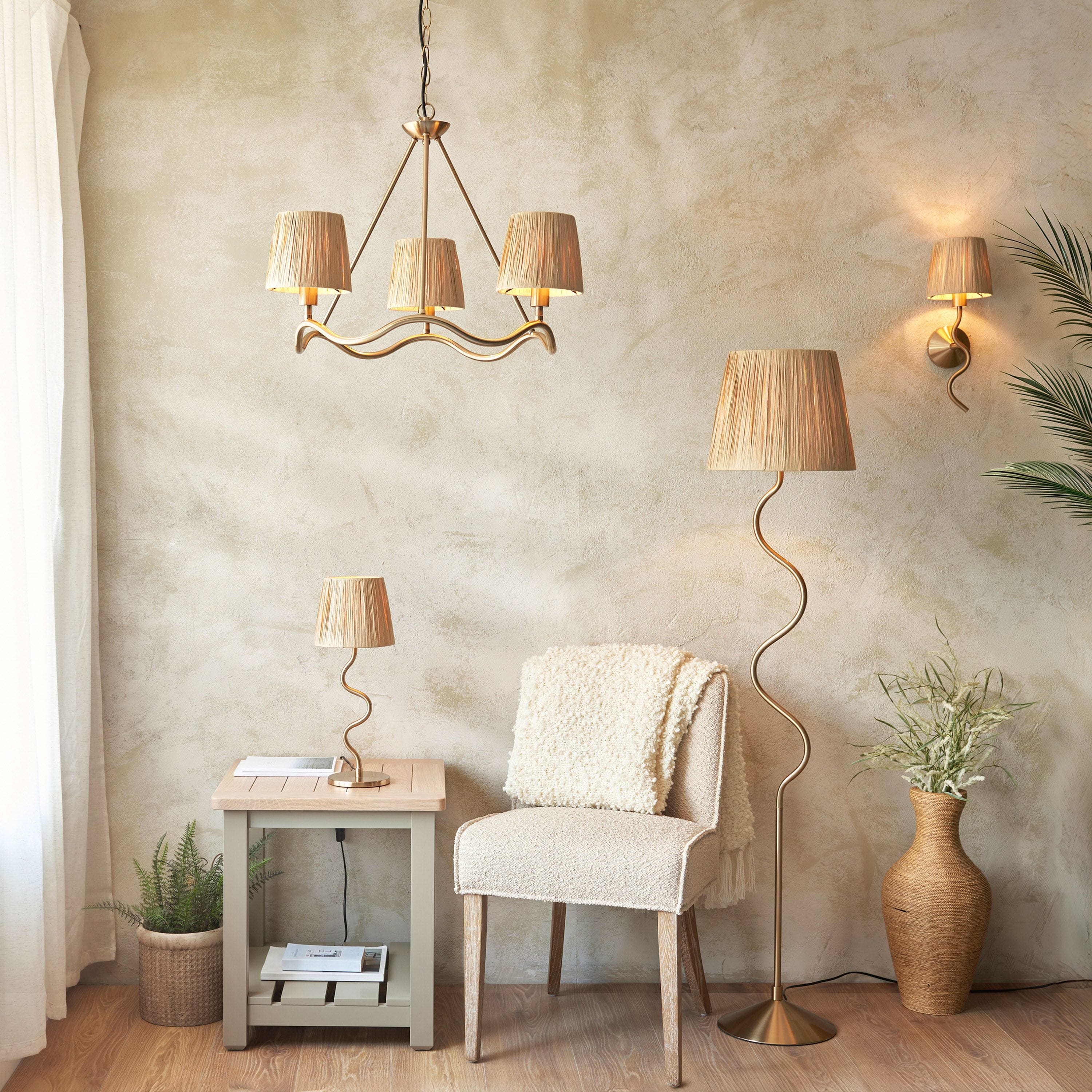 Wrigley 1 Floor Lamp Brushed Aged Brass - Image 8