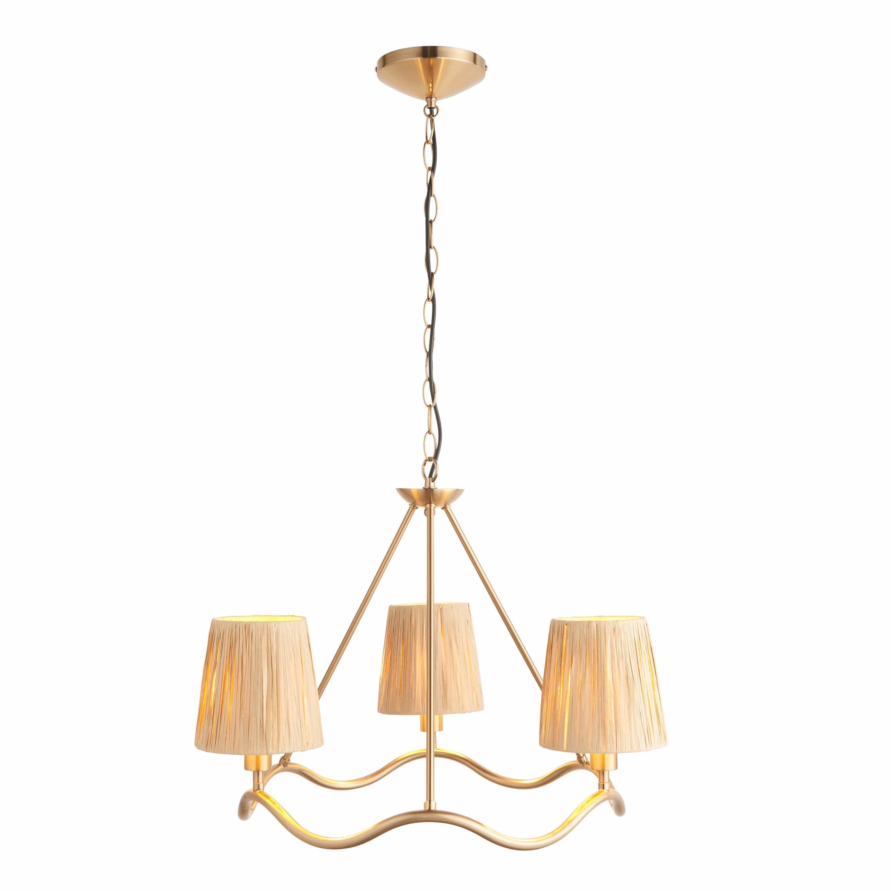 Wrigley 3 Pendant Light Brushed Aged Brass - Image 8