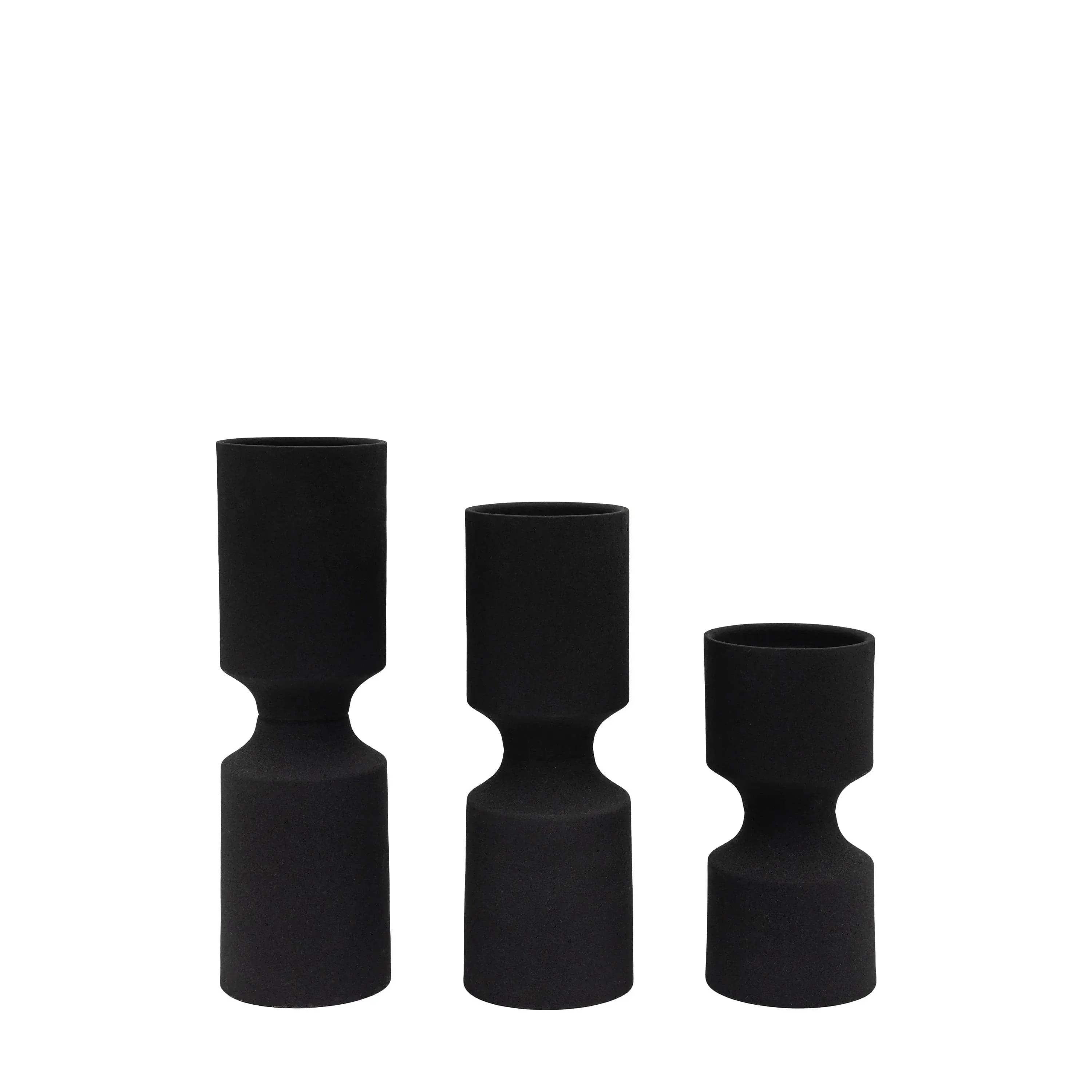 Zila Black Candlestick Set of 3 - Image 2