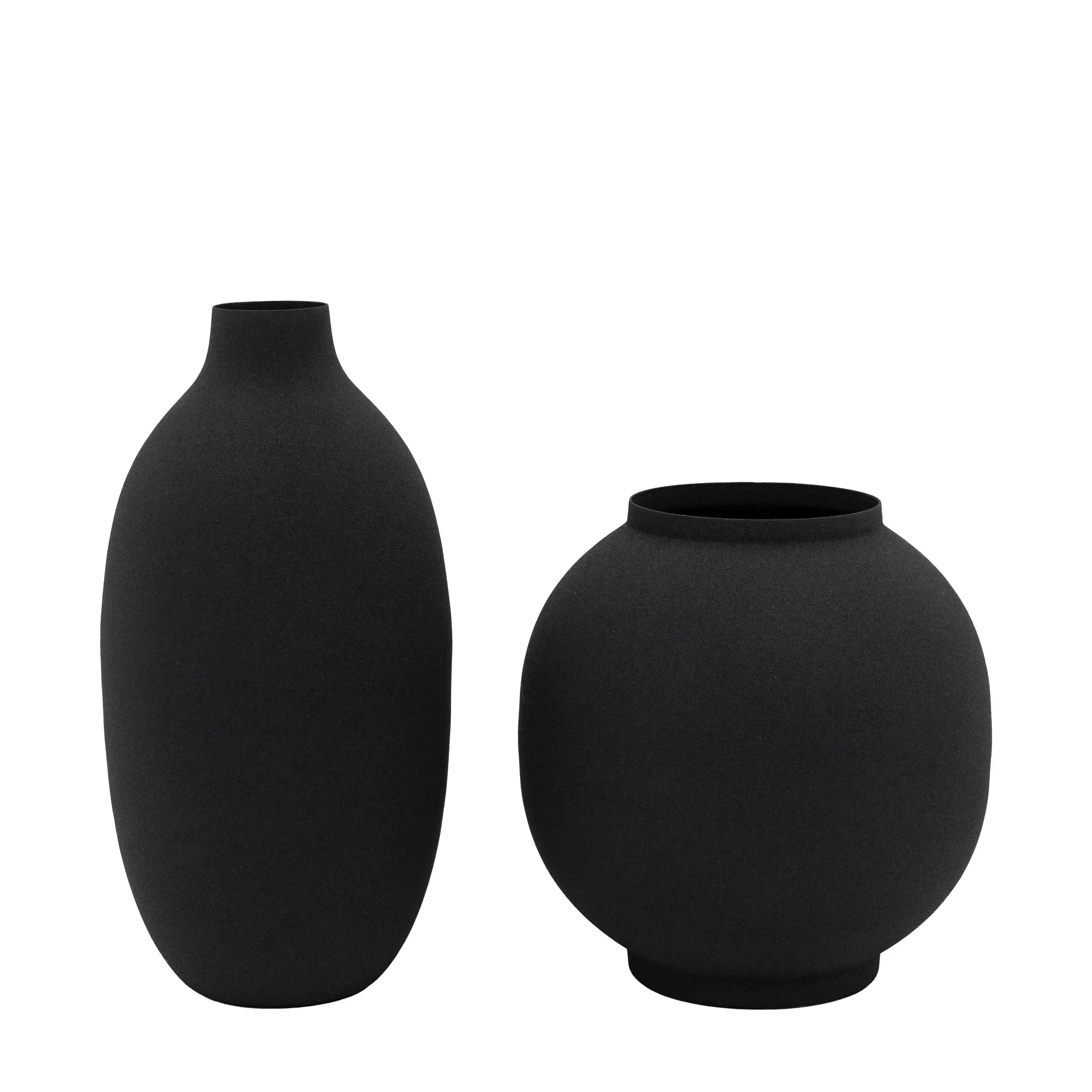 Zila Vase Black Assorted Set of 2 - Image 5