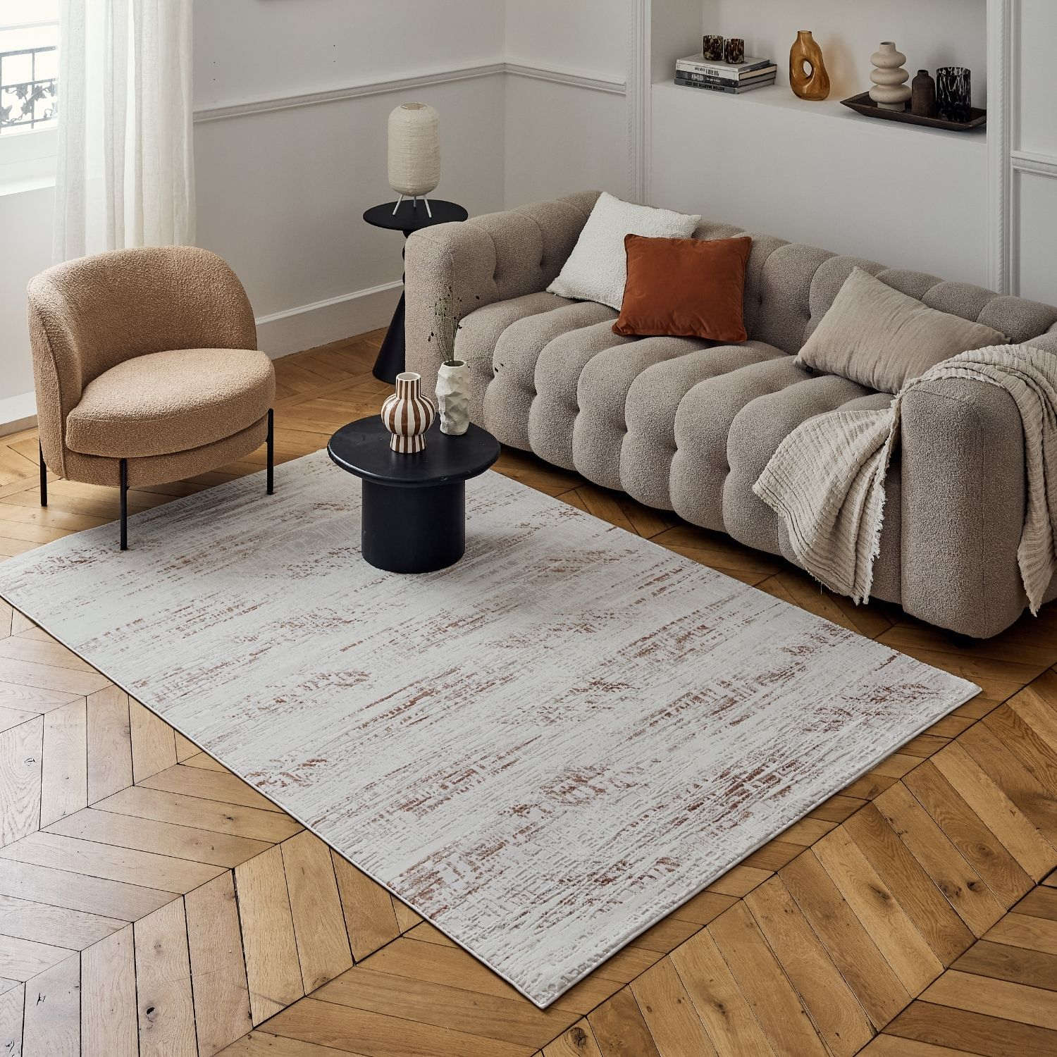 Carmel Cream-Terra Abstract Rug | 6030 - Image 8