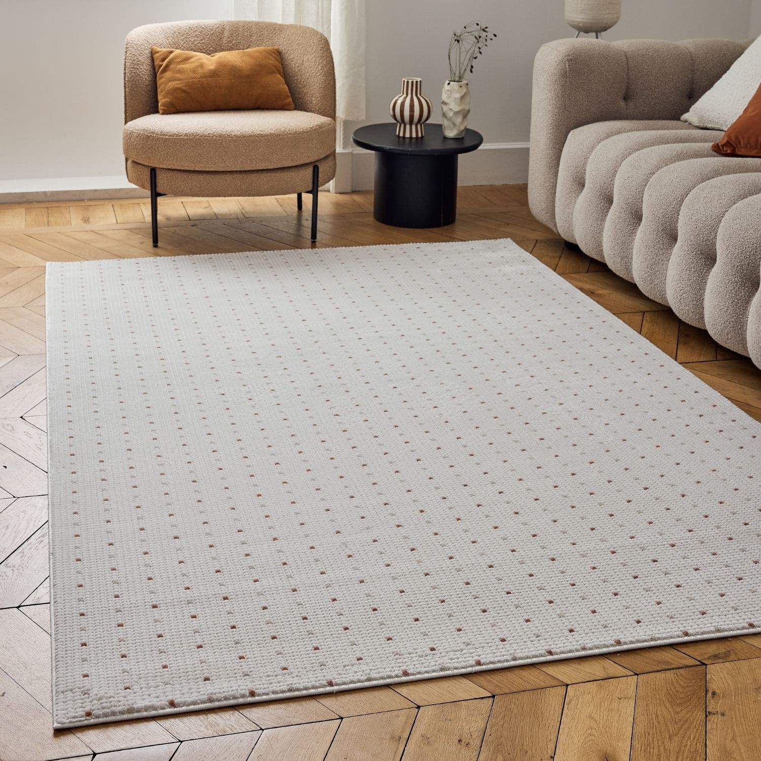Carmel Cream-Terra Dots Rug | 6080 - Image 8