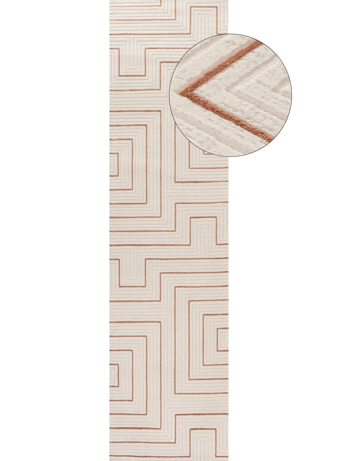 Carmel Cream-Terra Geometric Rug | 6040 - Image 10