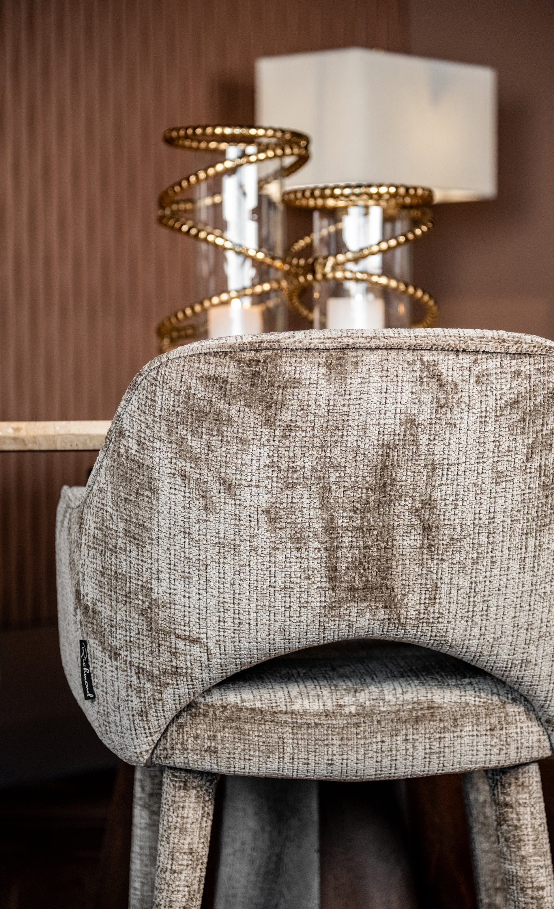 Chair Donnatella stone chenille fire retardant (Niagara 104 Stone Chenille) - Image 11