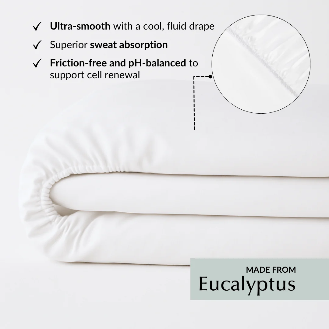 Cool & Comfy Silk Fitted Sheet (Eucalyptus) - Image 2