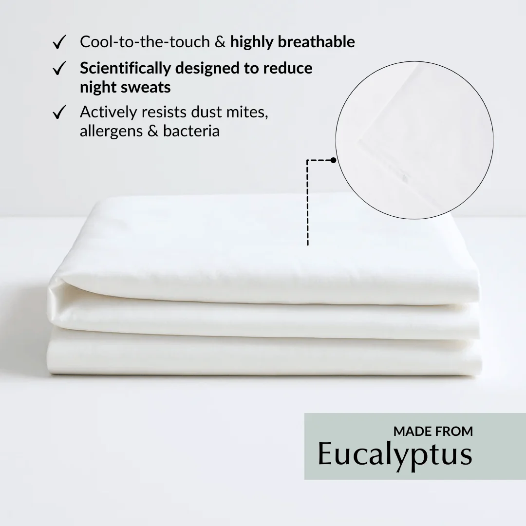 Cool & Comfy Silk Flat Sheet (Eucalyptus) - Image 2