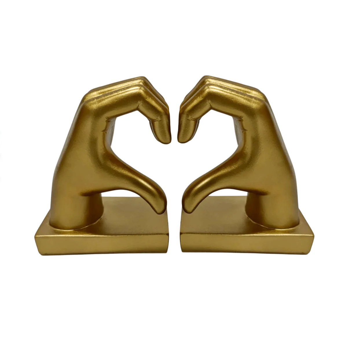 Decorative Gold Heart Hands Bookends - Image 2