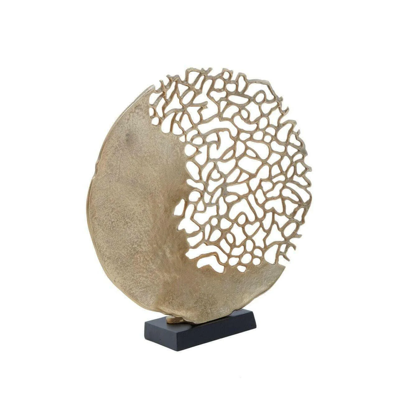Deus Black Gold Round Sculpture } OUTLET