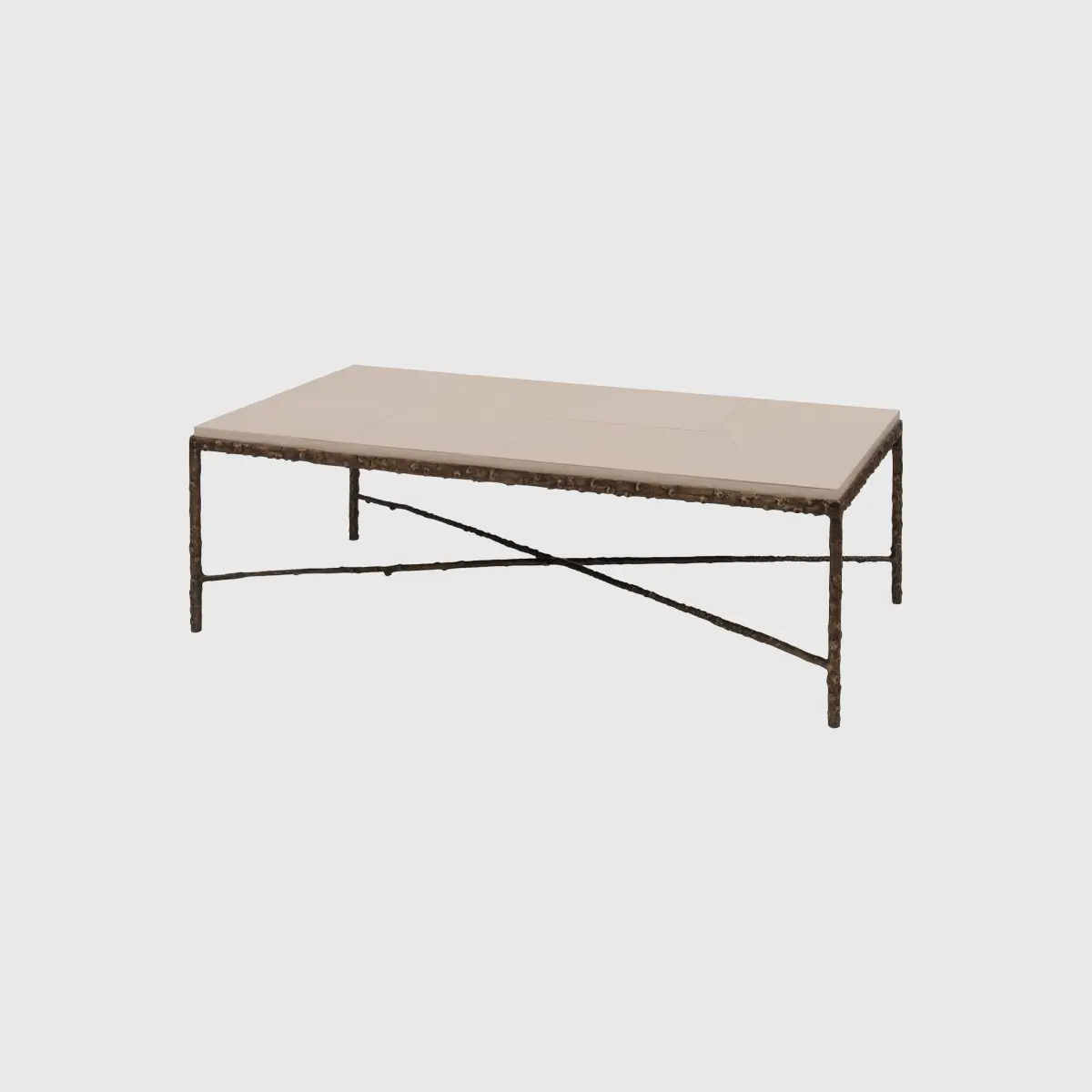 Arun Coffee Table Bronze Dorato Pumice Leather - Image 2