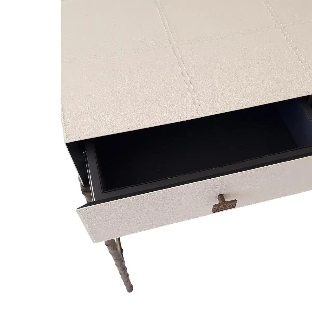Arun Desk Bronze Dorato Pumice Leather - Image 2